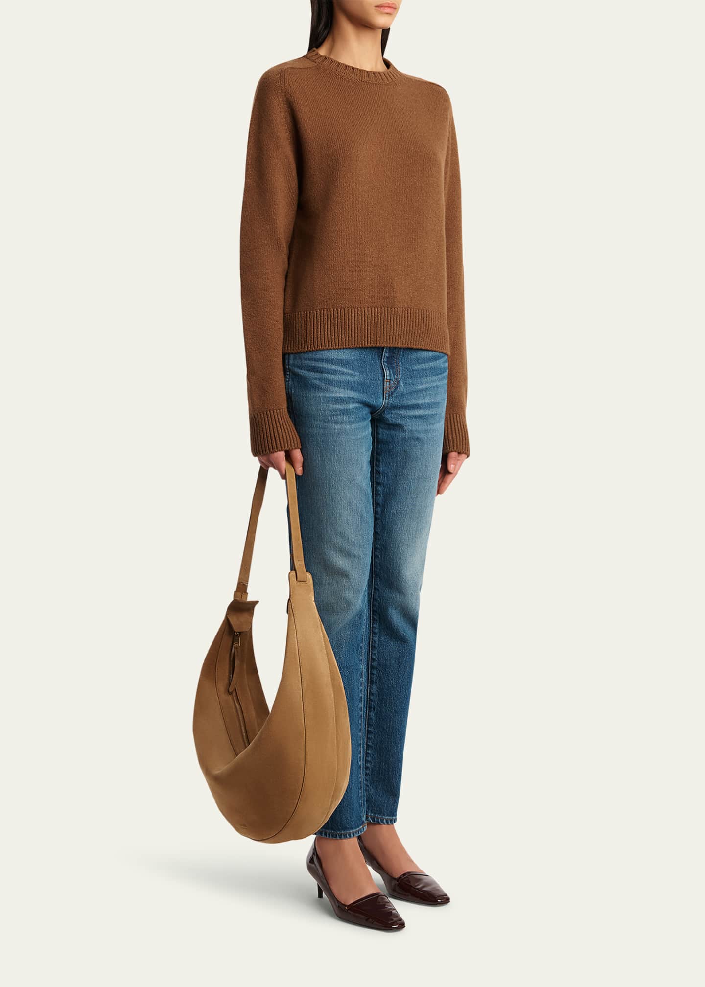 Khaite Nera Cashmere Crewneck Sweater Image 2 of 5