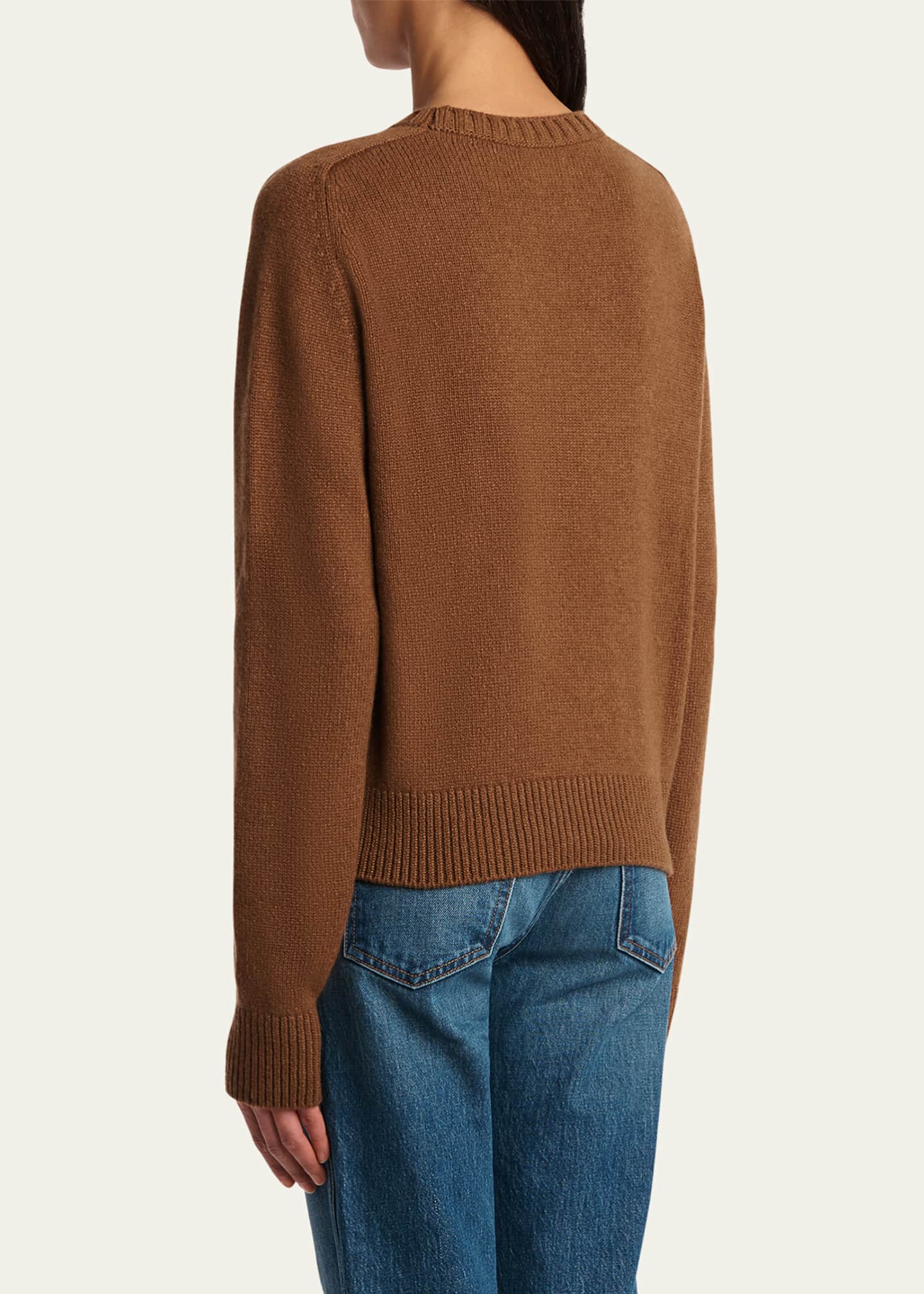 Khaite Nera Cashmere Crewneck Sweater Image 3 of 5