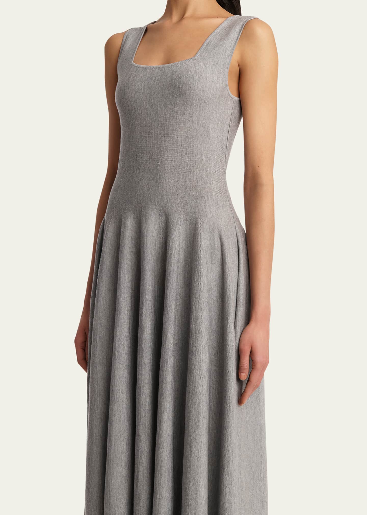 Khaite Jodie Square-Neck Sleeveless Maxi Dress Image 5 of 5