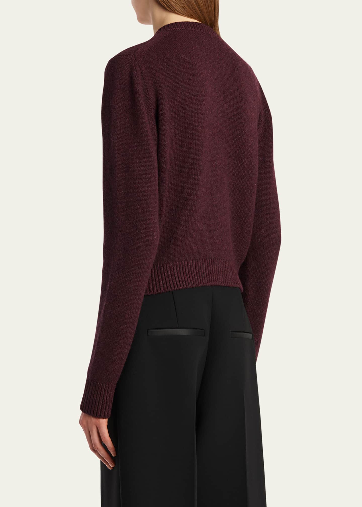 Khaite Everheart Cashmere Crewneck Cardigan Image 3 of 5