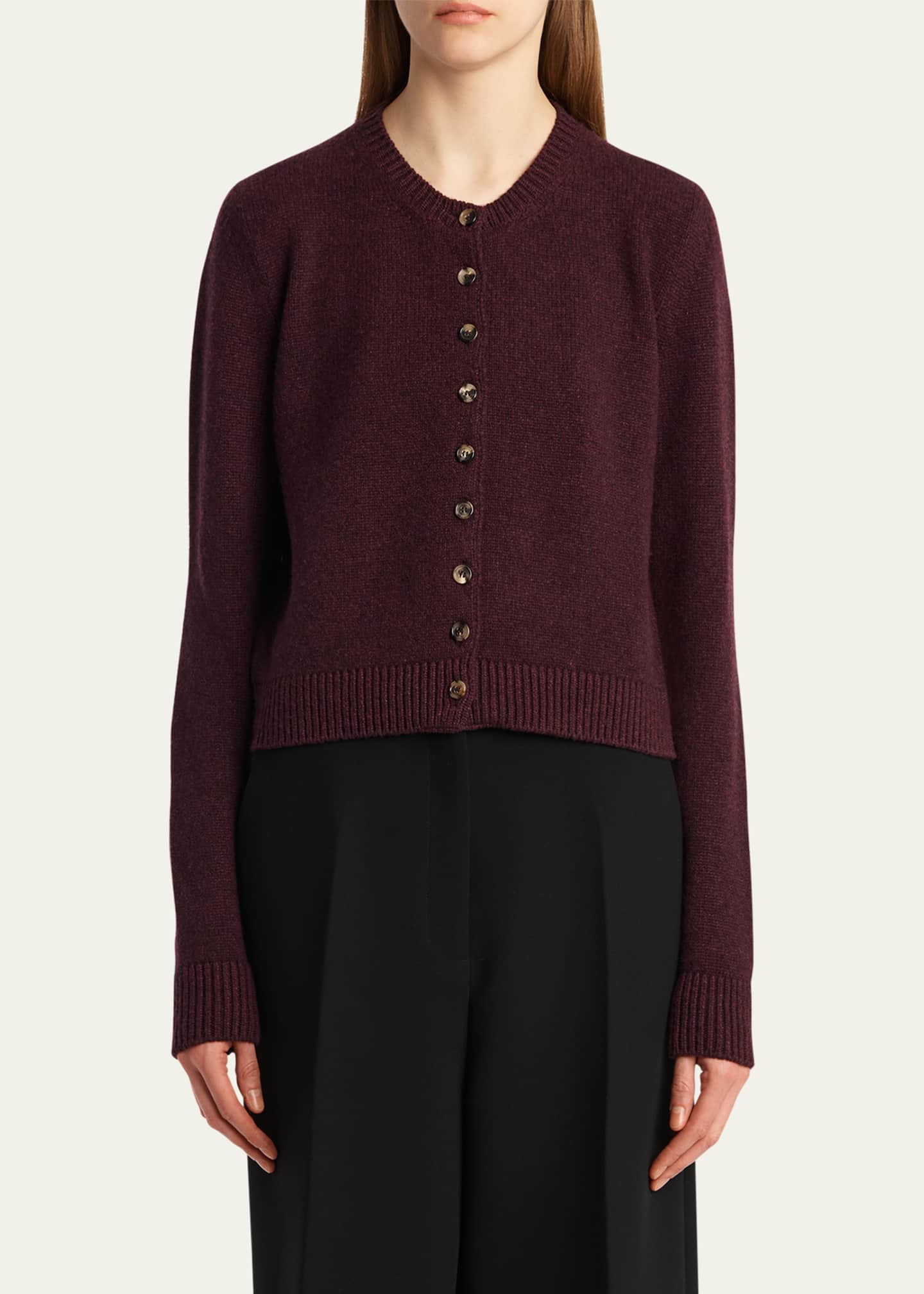 Khaite Everheart Cashmere Crewneck Cardigan Image 4 of 5