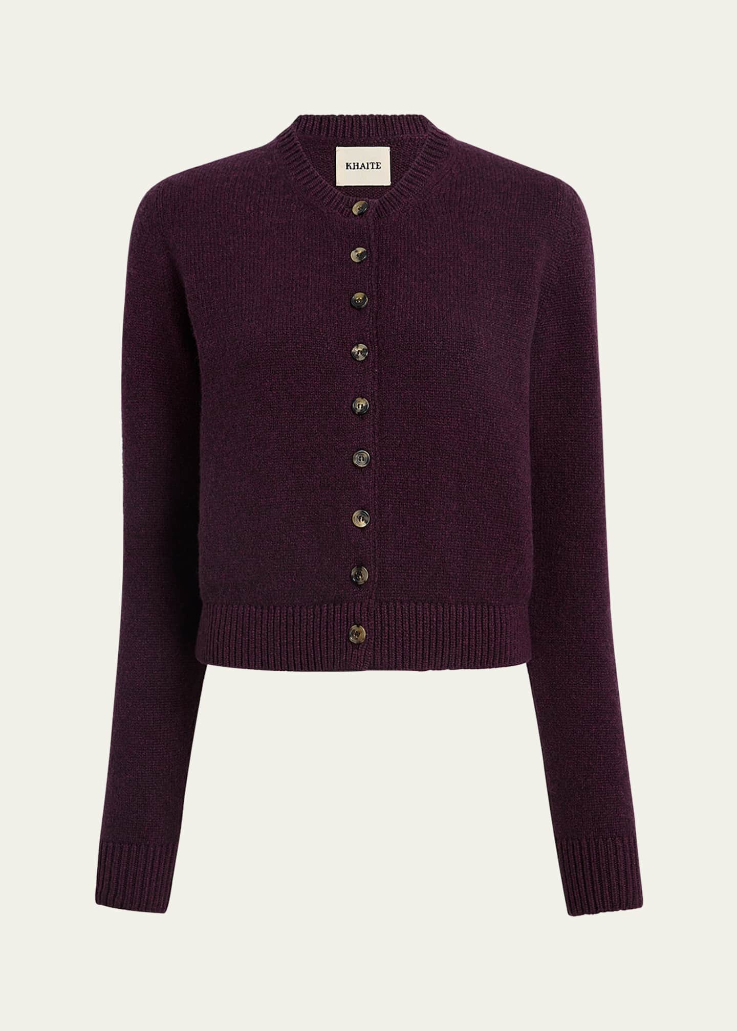 Khaite Everheart Cashmere Crewneck Cardigan Image 1 of 5