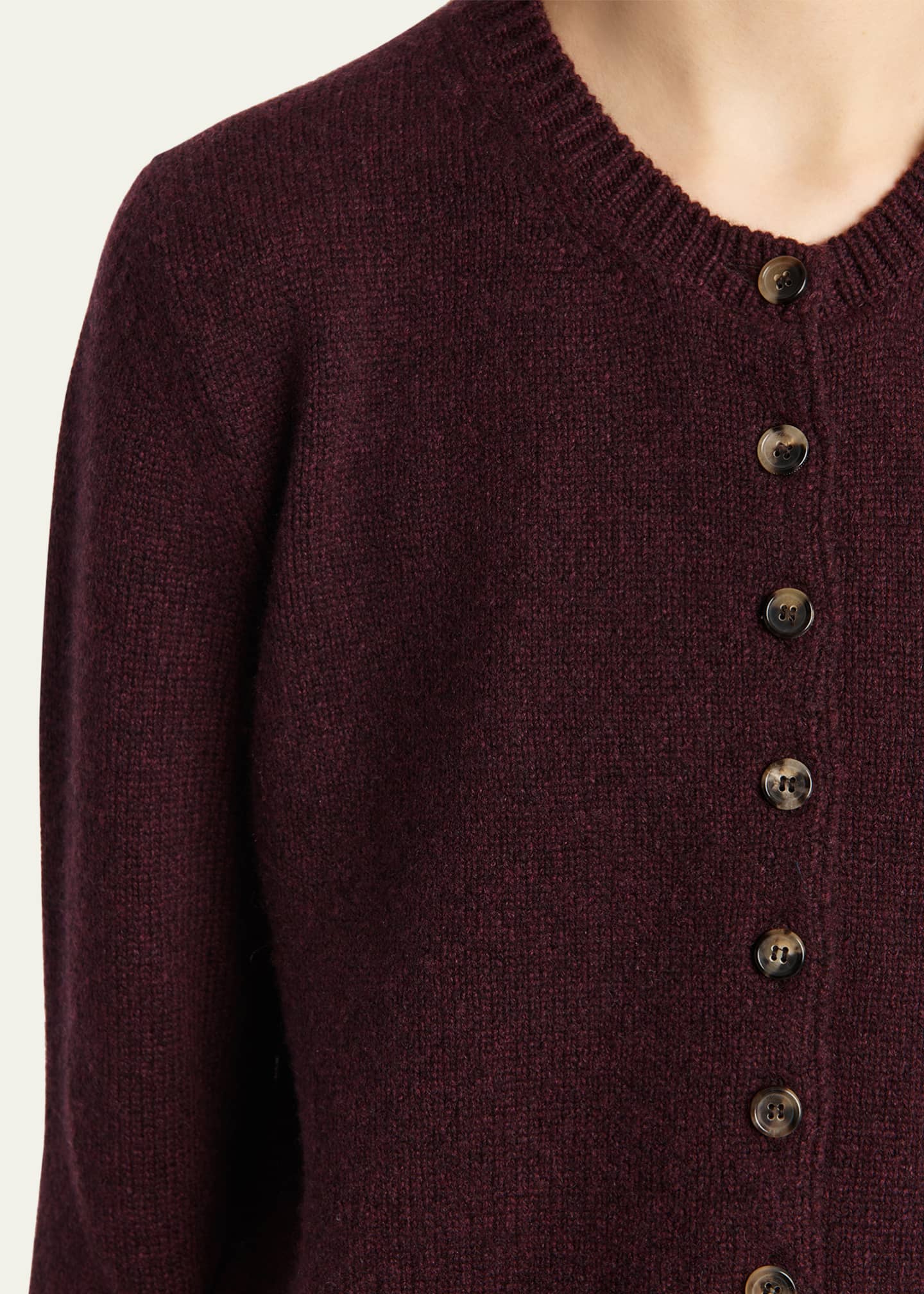 Khaite Everheart Cashmere Crewneck Cardigan Image 5 of 5