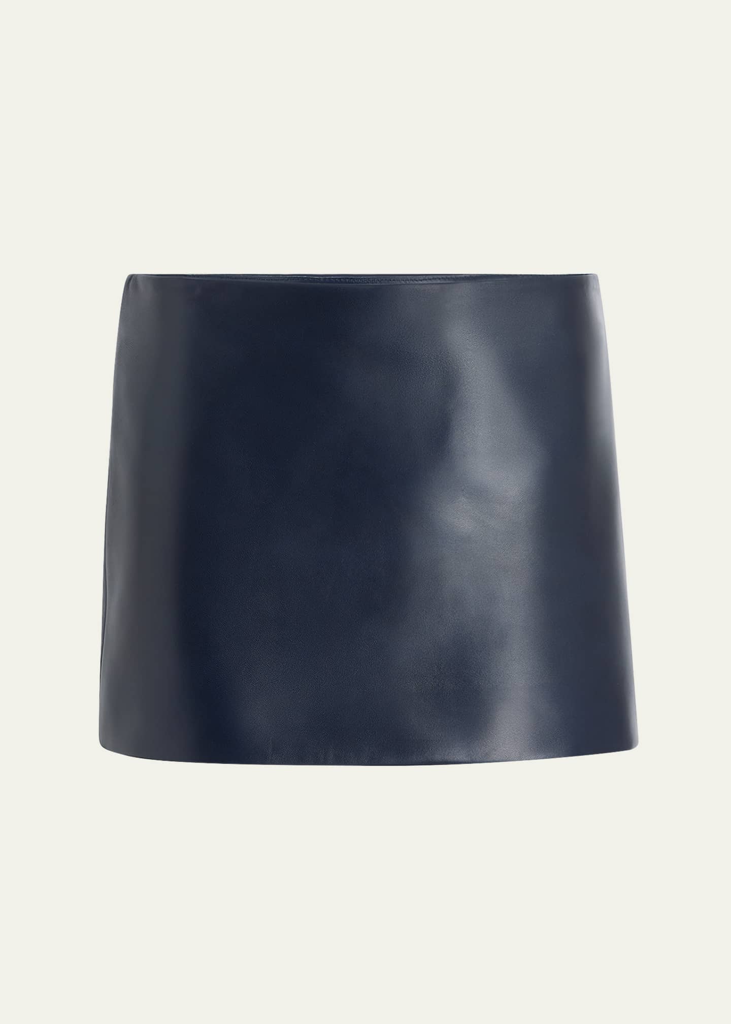 Khaite Jett Leather Mini Skirt Image 1 of 5