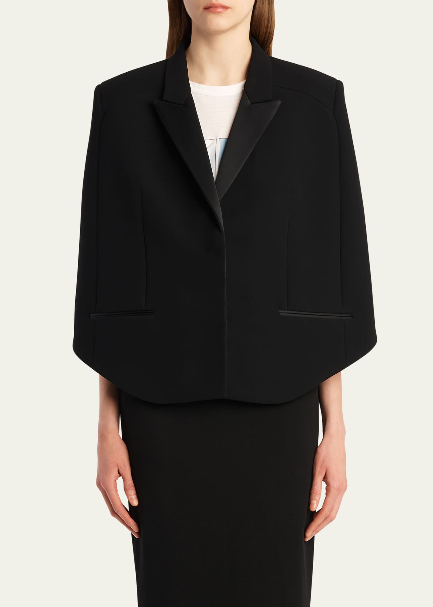 Khaite Severo Tuxedo Cape Image 4 of 5