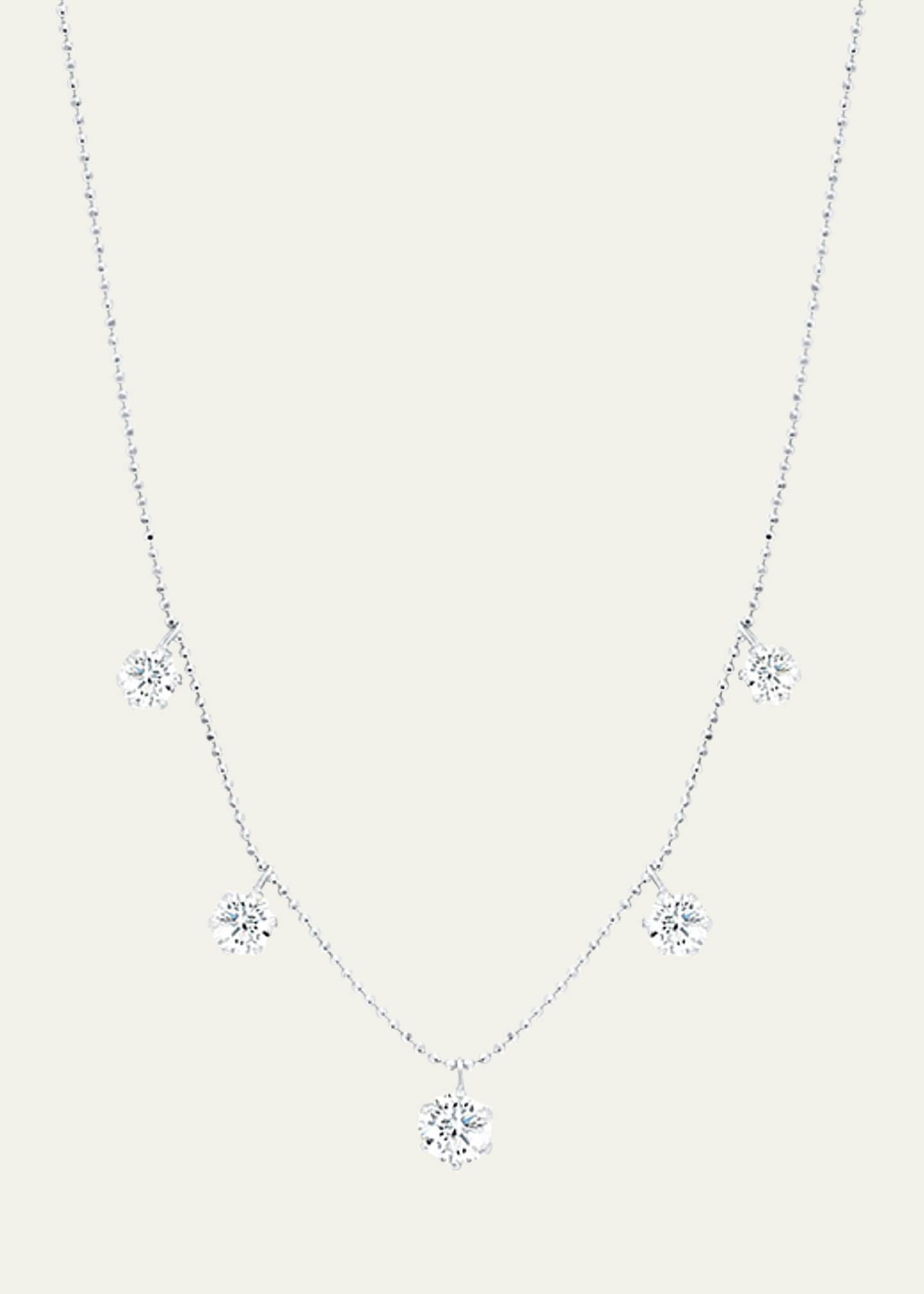 Graziela Gems 18K White Gold Floating Diamond Necklace