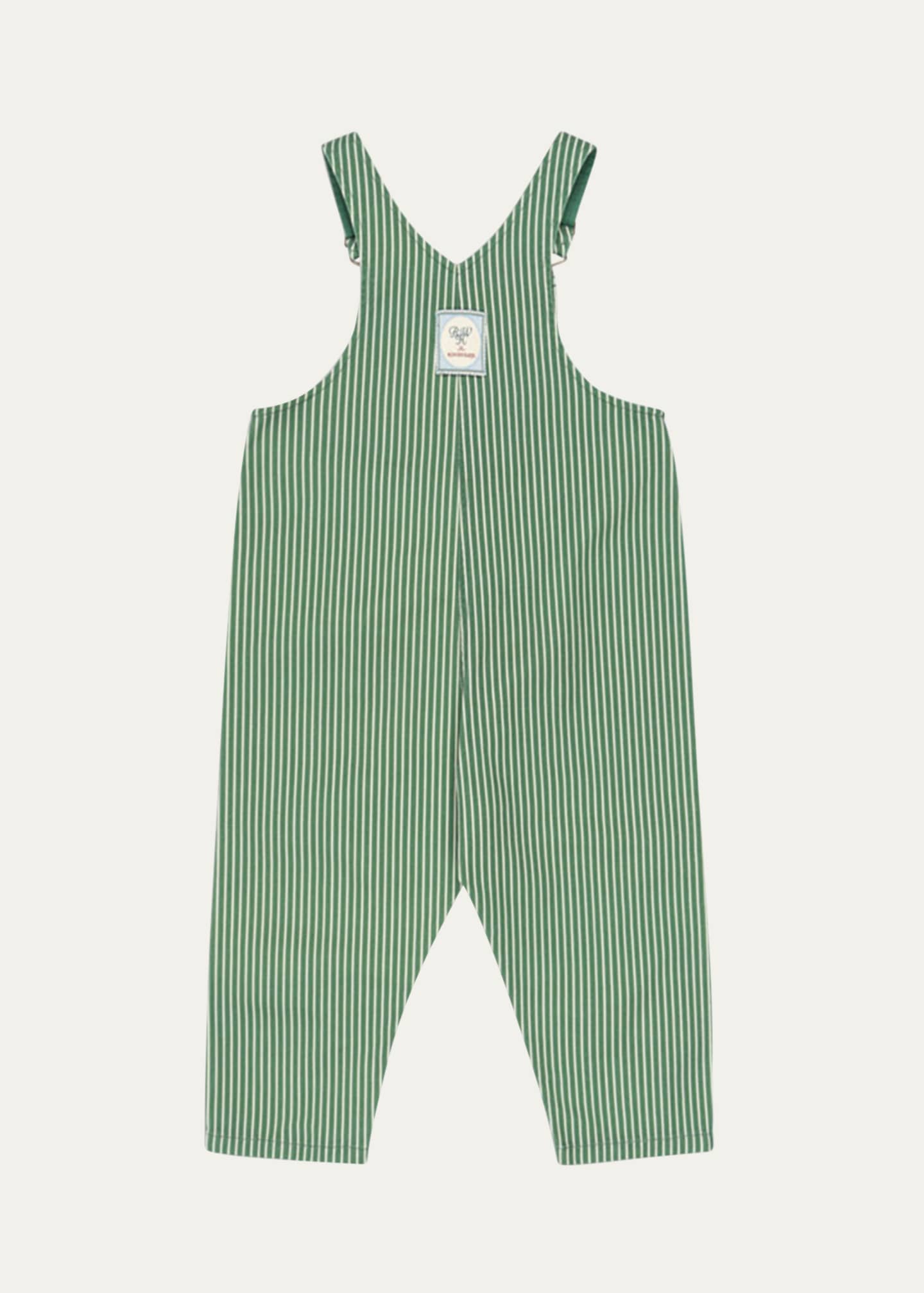 Konges Slojd Rosie H-W x Boy's Jack Card-Print Overalls Gots 2, Size 12M-4 Image 2 of 2