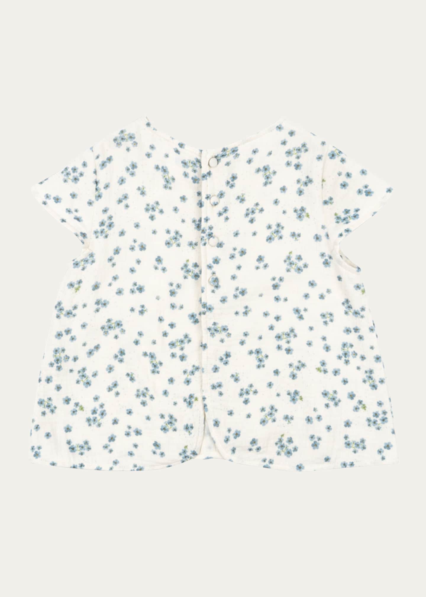 Konges Slojd Rosie H-W x Girl's Mioblu Floral Cotton Top, Size 12M-6 Image 2 of 2