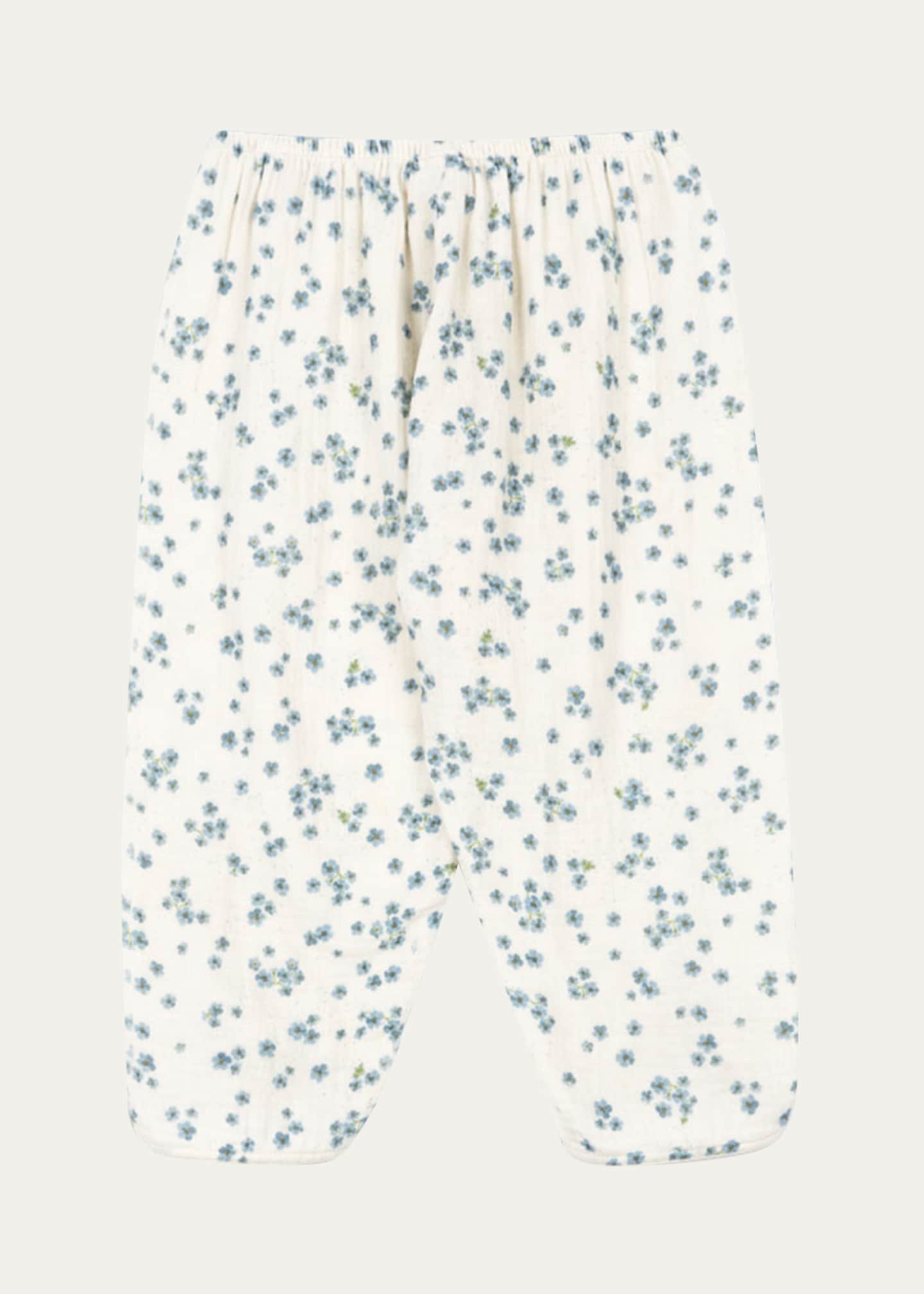 Konges Slojd Rosie H-W x Girl's Mioblu Floral Cotton Pants, Size 12M-6 Image 2 of 2