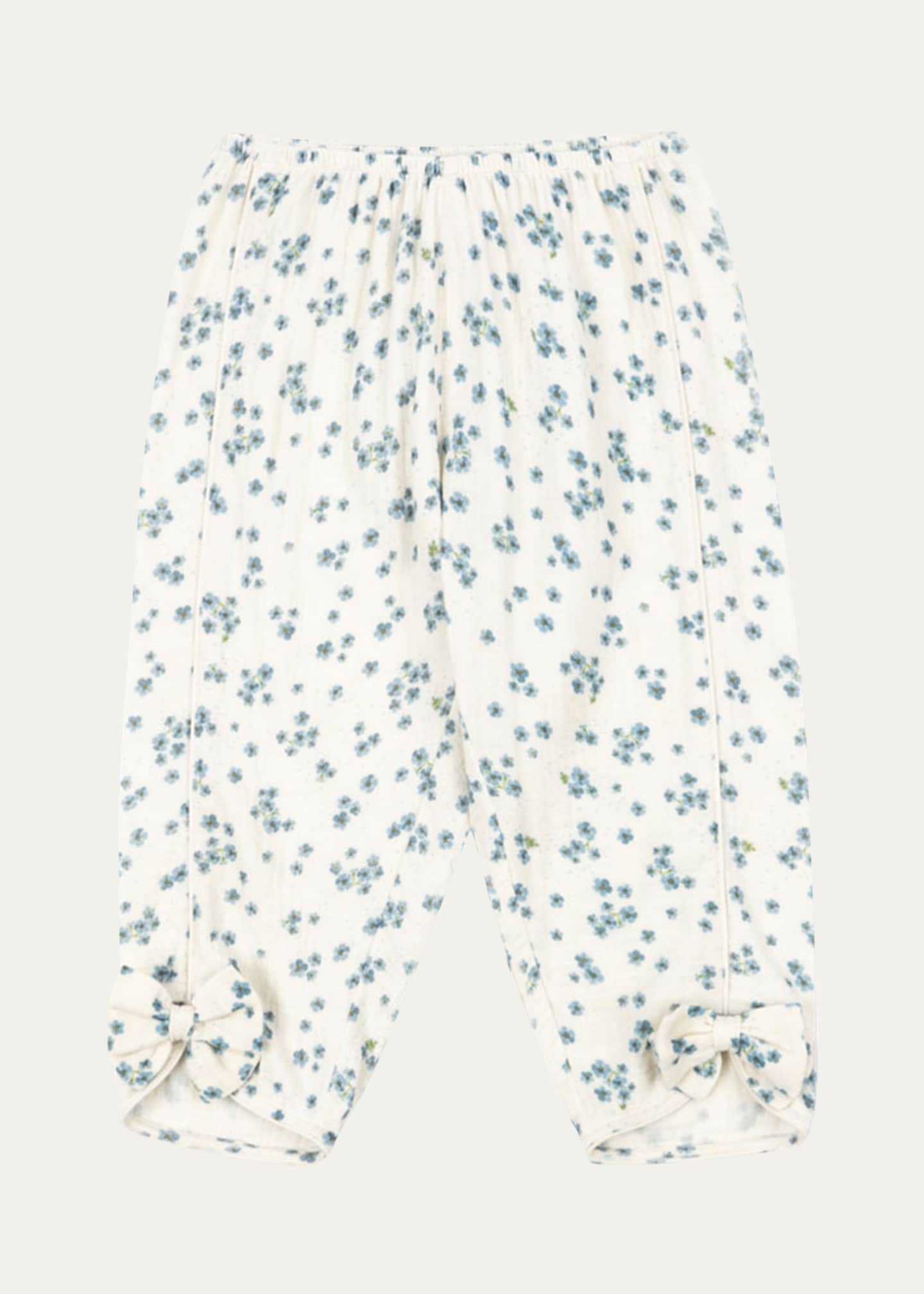 Konges Slojd Rosie H-W x Girl's Mioblu Floral Cotton Pants, Size 12M-6 Image 1 of 2