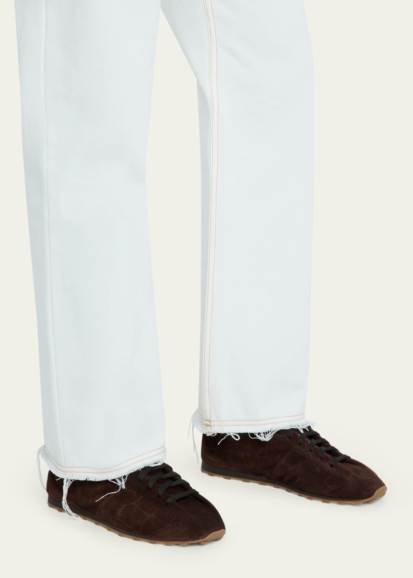 Jacquemus Men's Les Tennis Croc-Embossed Suede Sneakers - Bergdorf