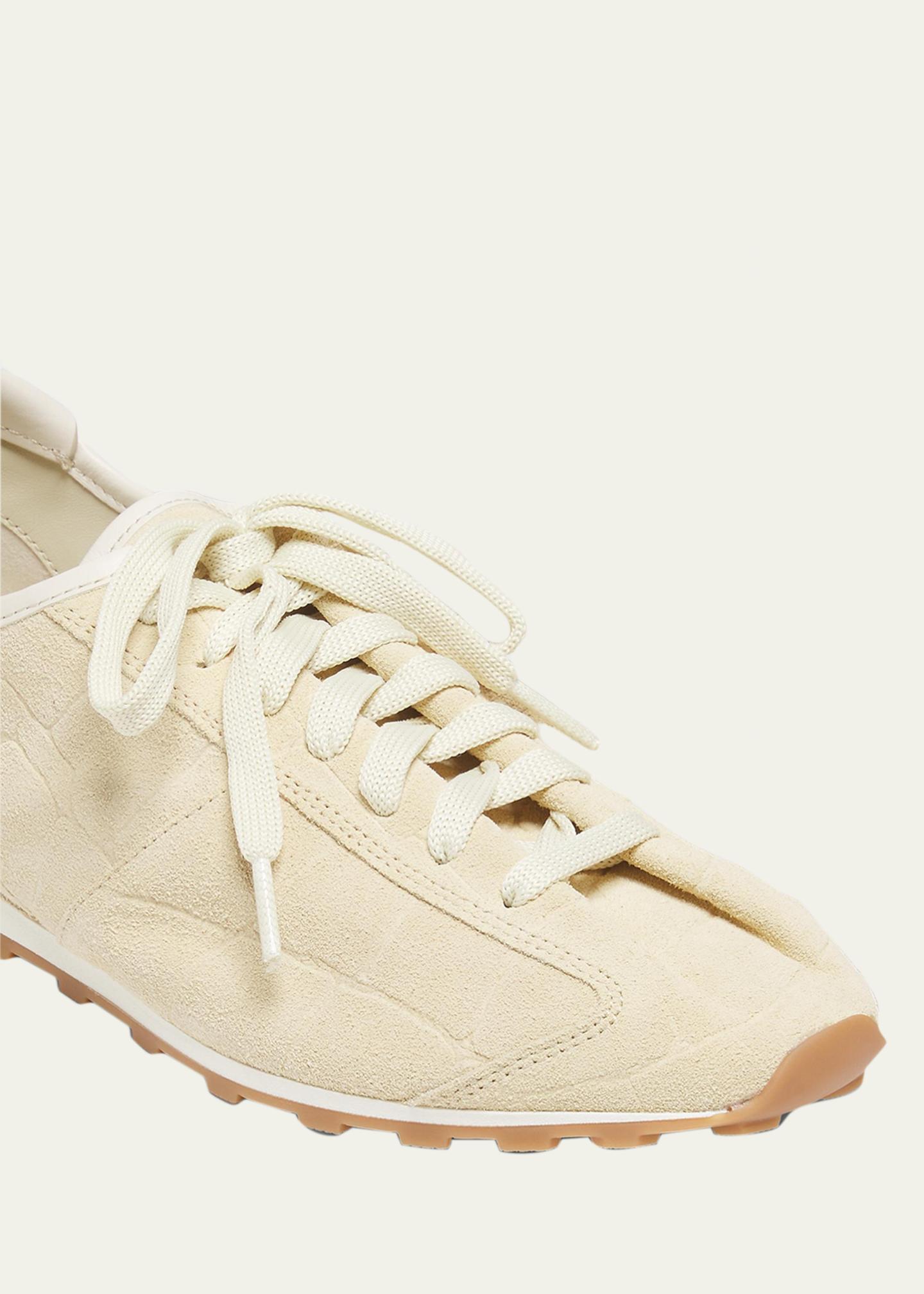 Jacquemus Les Tennis Croc-Embossed Suede Sneakers - Bergdorf Goodman