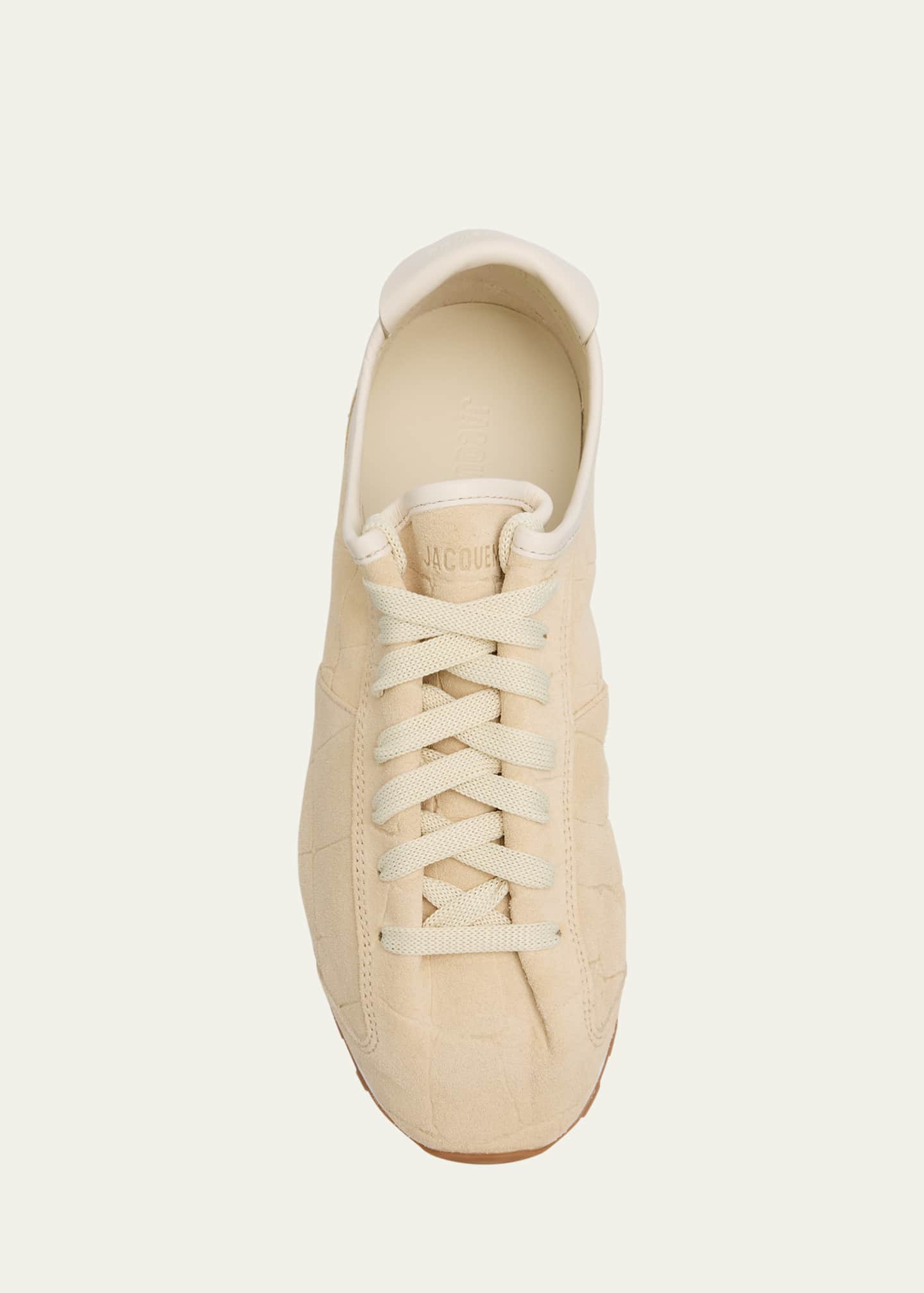 Jacquemus Les Tennis Croc-Embossed Suede Sneakers - Bergdorf Goodman