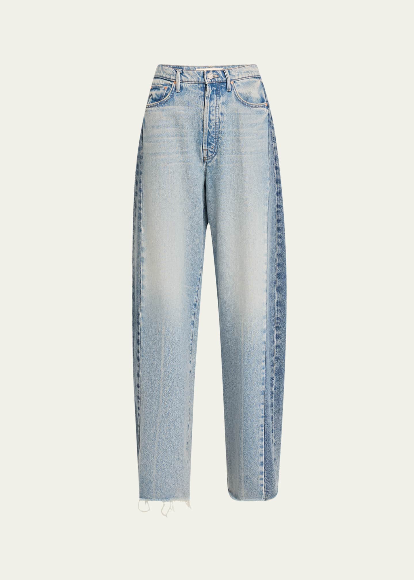 MOTHER The Pipe-Dream Button Sneak Fray Jeans Image 1 of 5