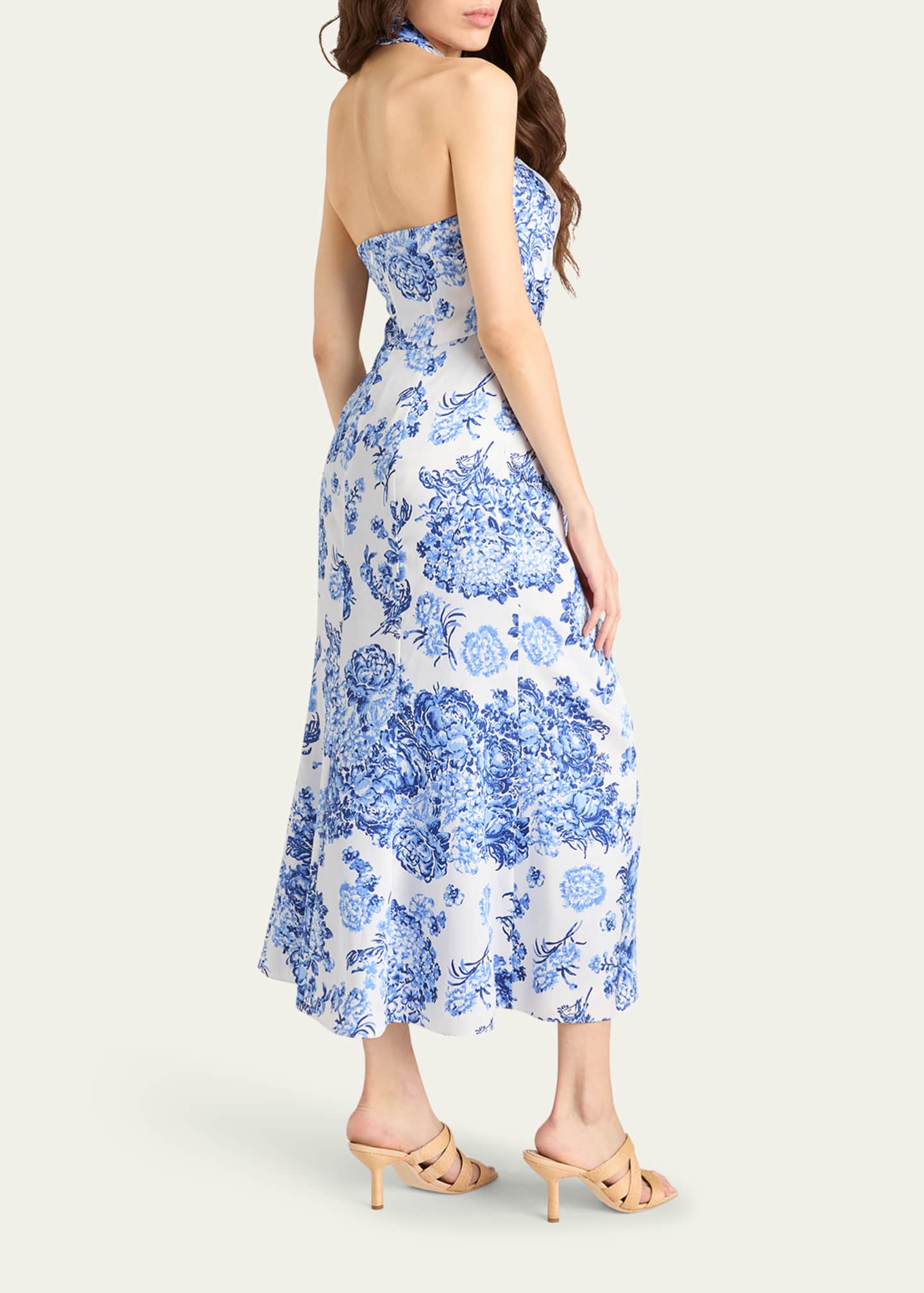 Cinq a Sept Coli Costal Bouquet Halter Dress Image 3 of 4