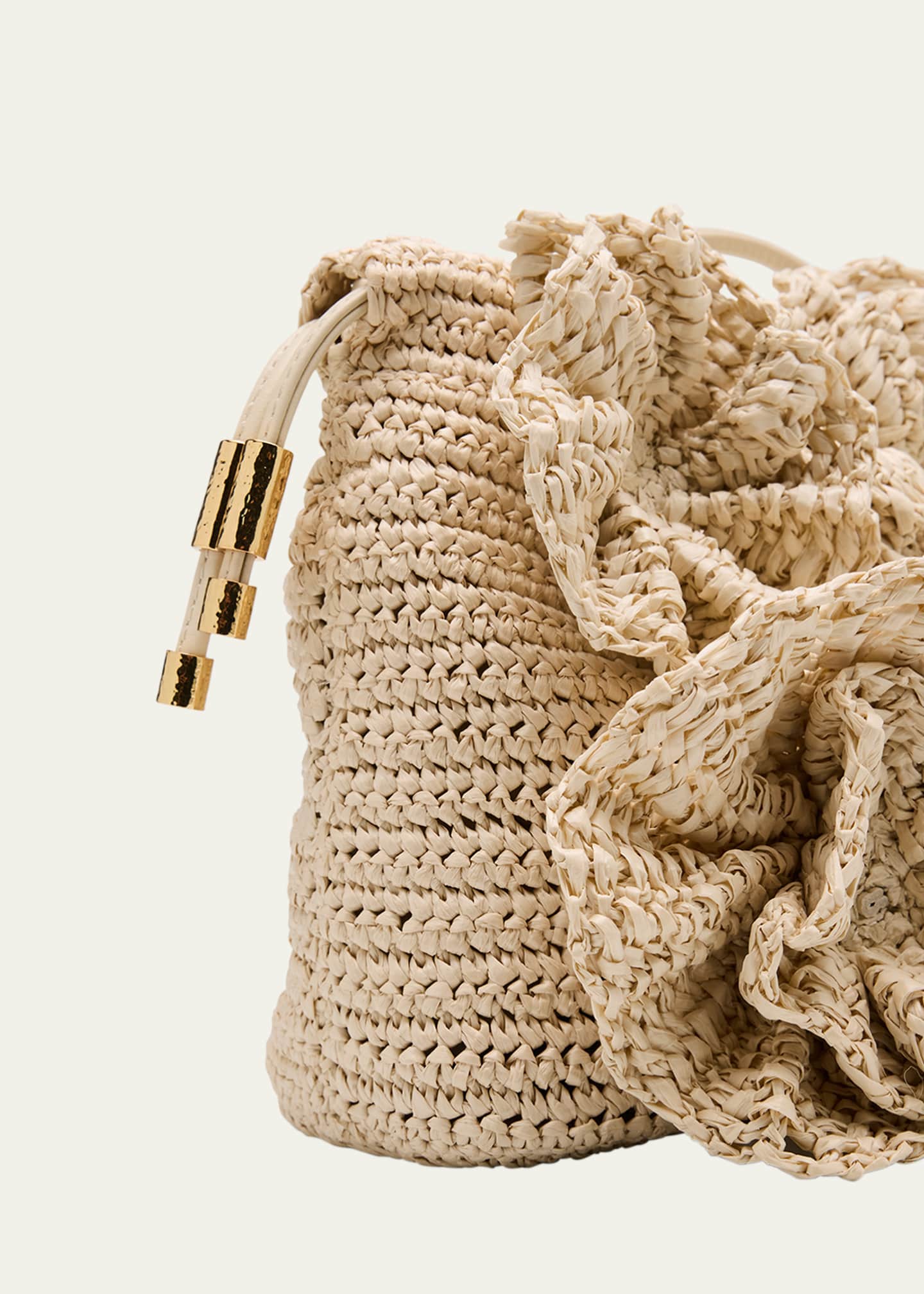 Ulla Johnson Lali Floral Crochet Pouch Clutch Bag - Bergdorf