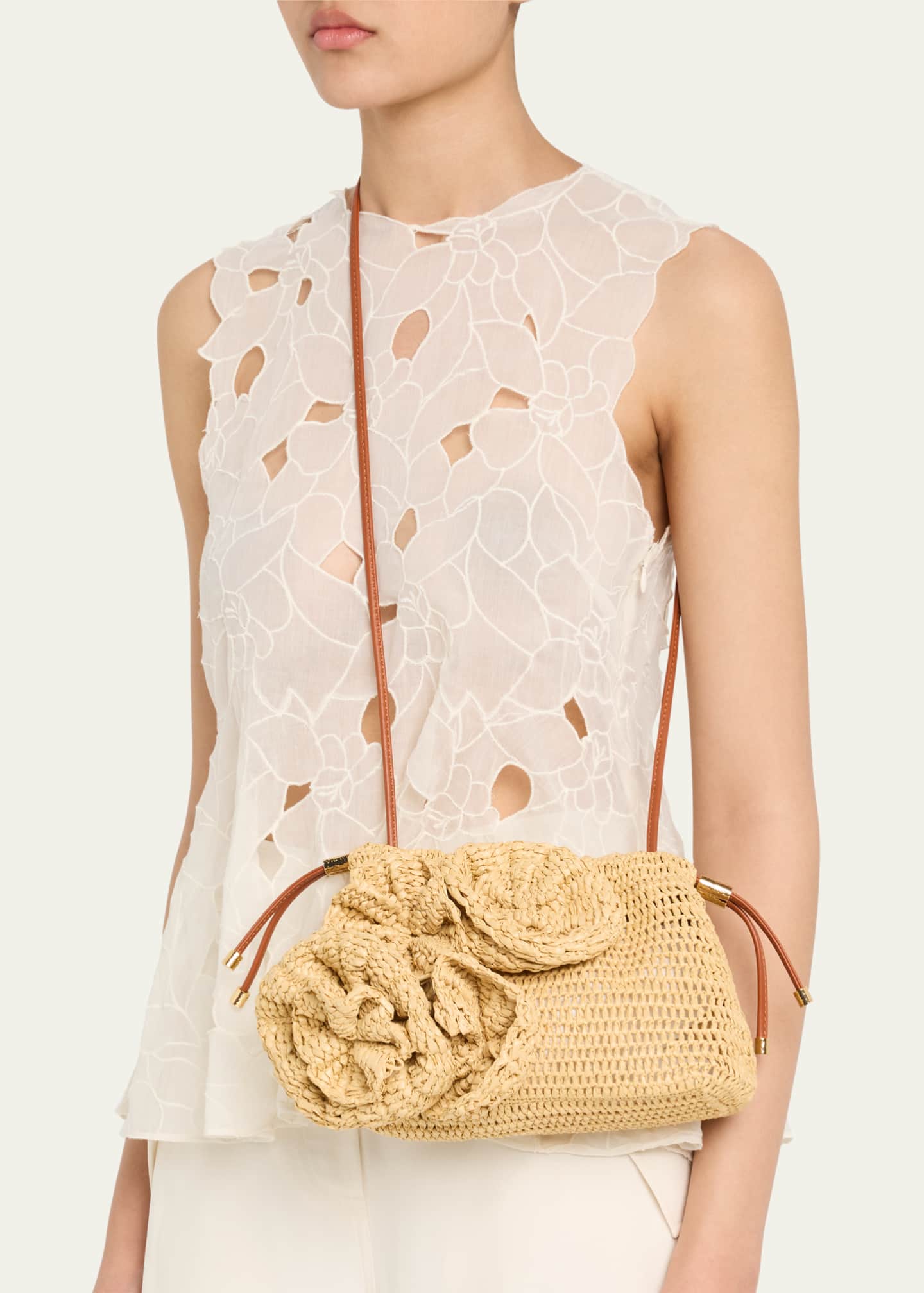Lali Floral Crochet Pouch Clutch Bag