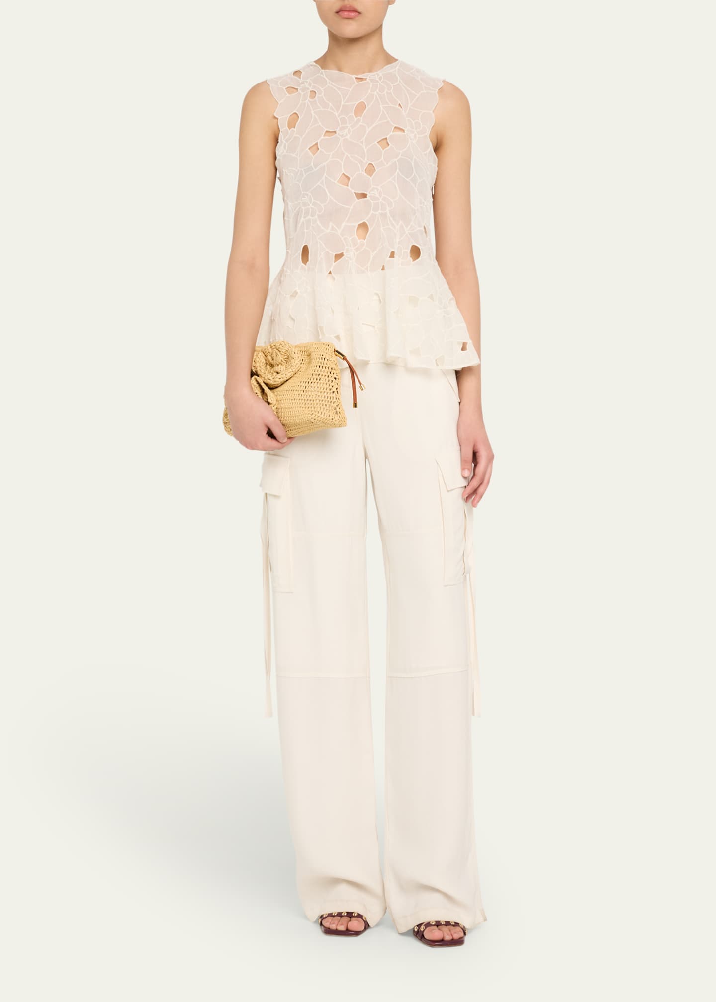 Lali Floral Crochet Pouch Clutch Bag