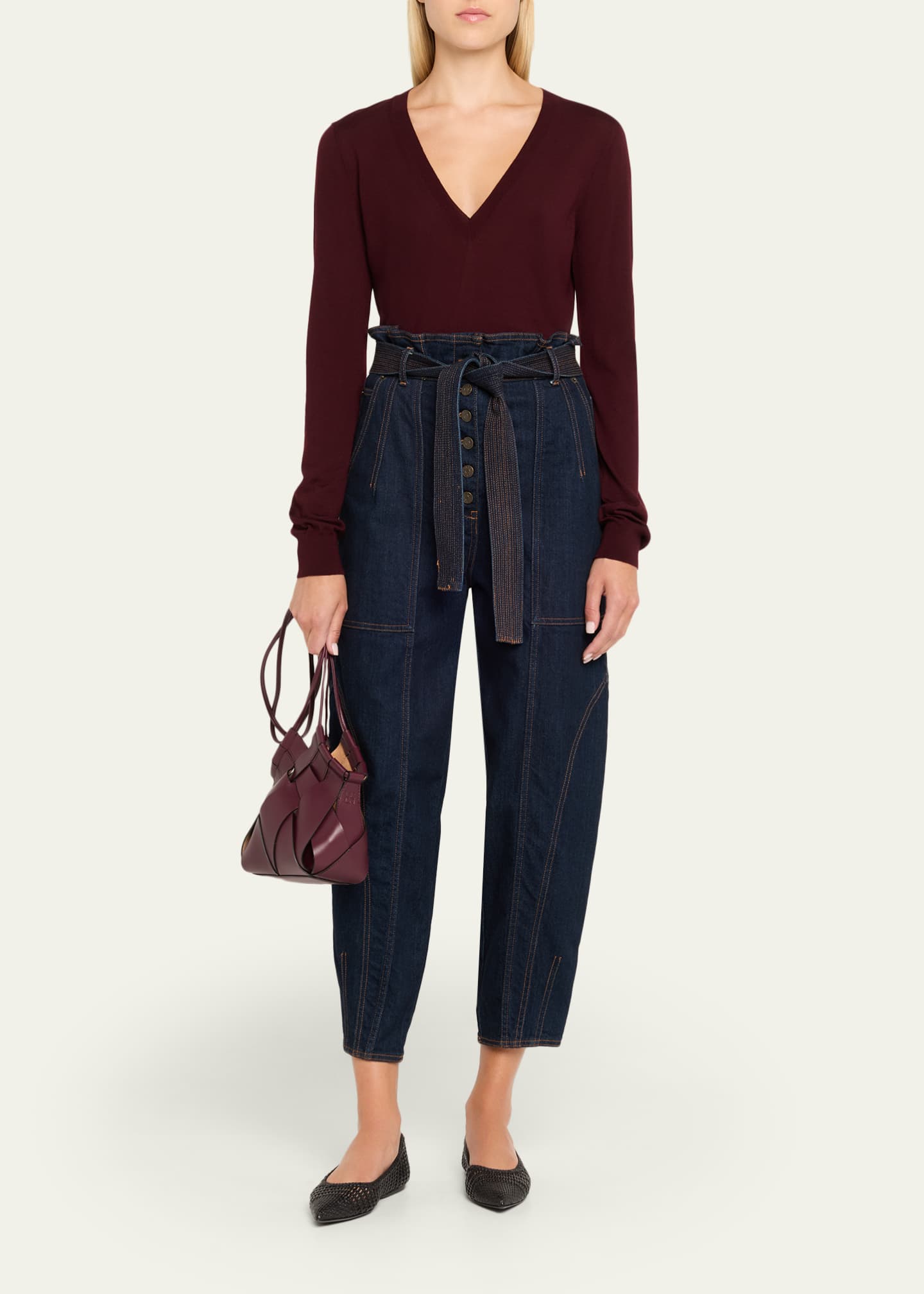 Ulla Johnson Charlotte Woven Leather Crossbody Bag Image 5 of 6