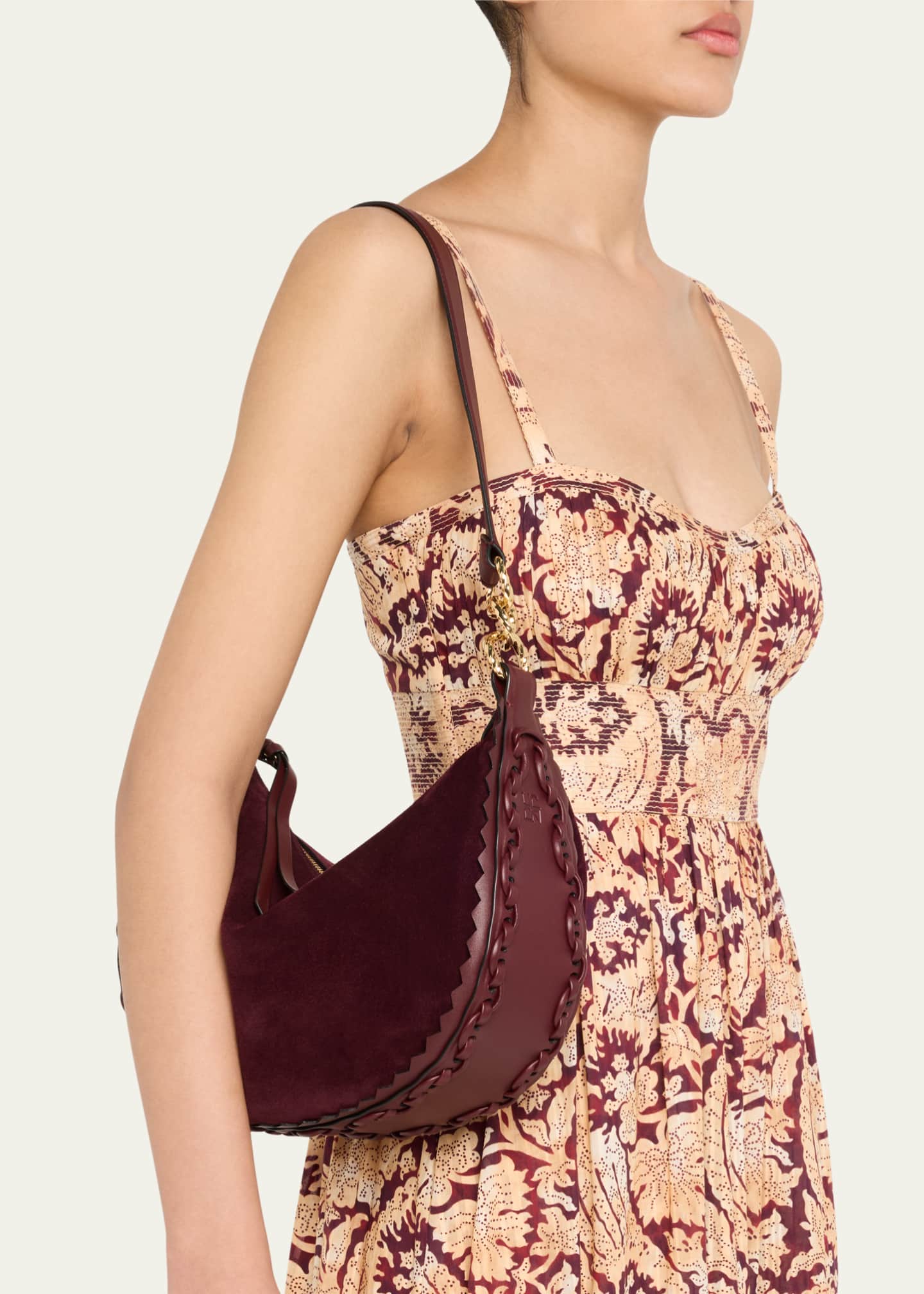 Ulla Johnson Twyla Small Suede Hobo Bag Image 2 of 6