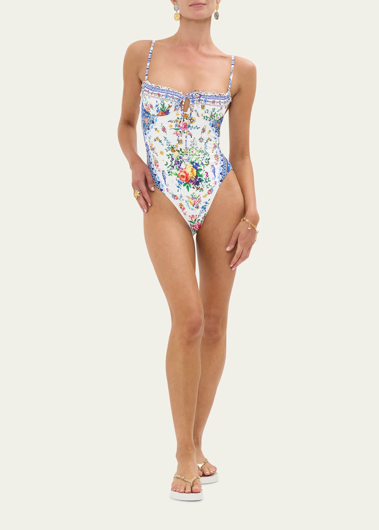 Camilla Tiles Darls Ruched Underwire One-Piece Swimsuit Image 2 of 4