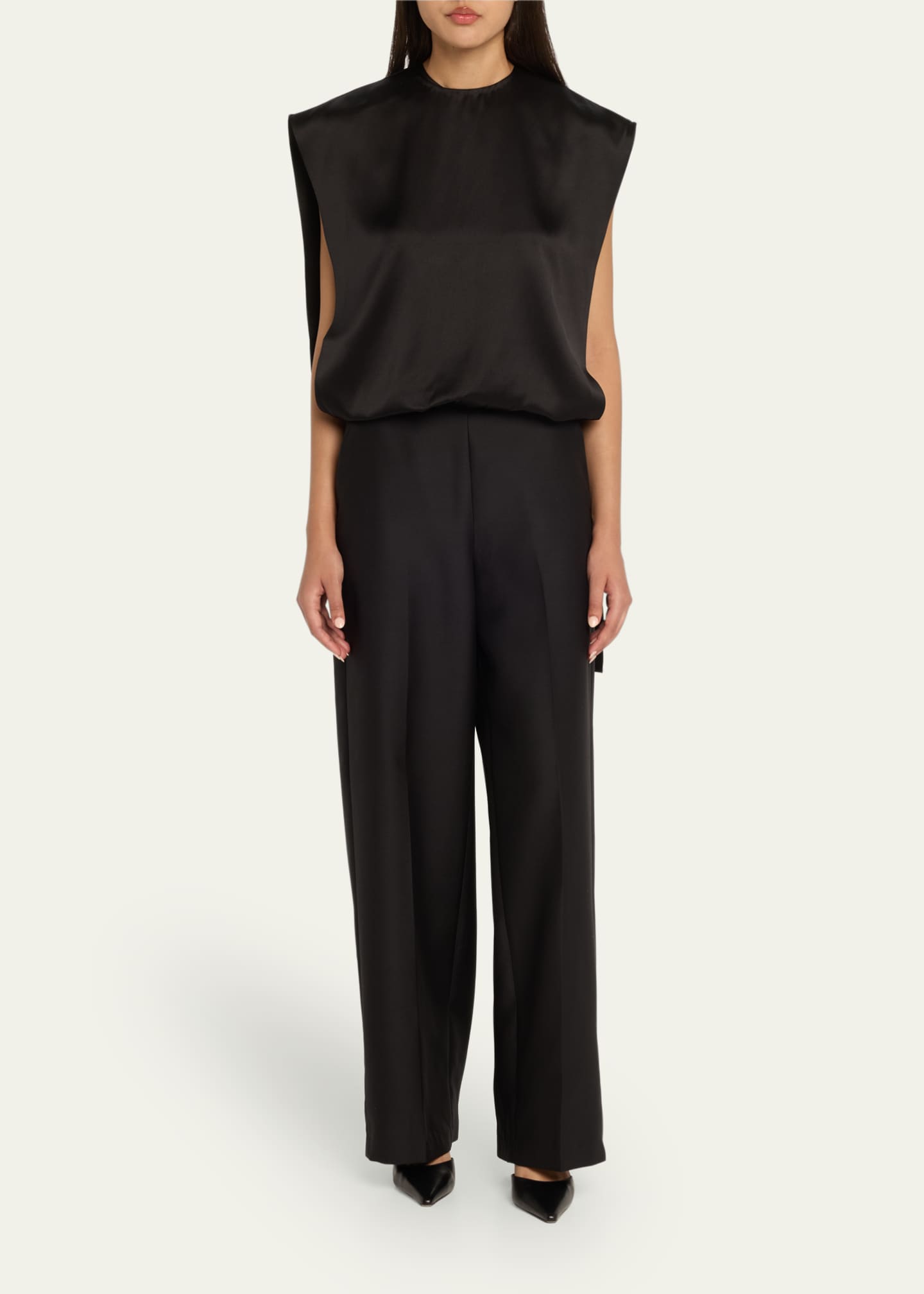 Heirlome Athena Satin Sleeveless Cape Top Image 2 of 5