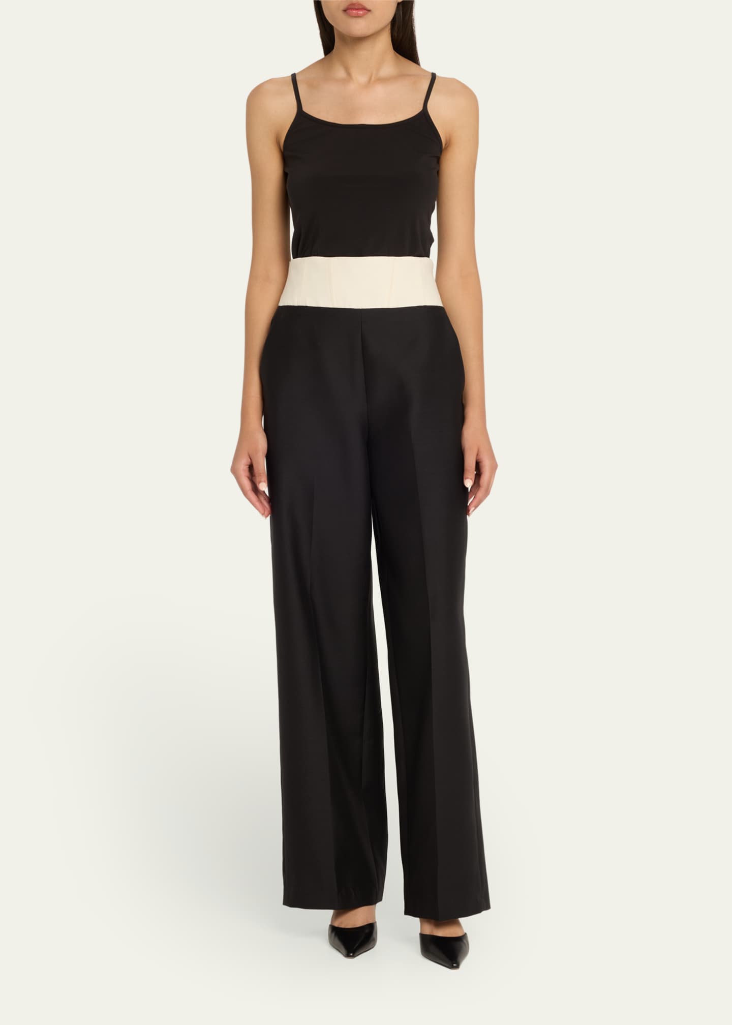 Heirlome Dakota Corset-Waist Straight-Leg Trousers Image 2 of 5