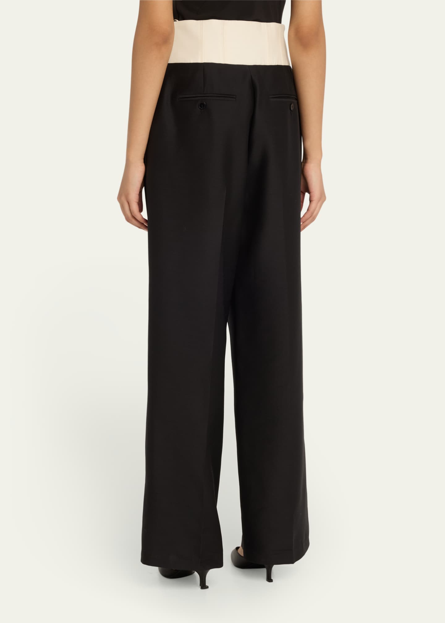 Heirlome Dakota Corset-Waist Straight-Leg Trousers Image 3 of 5
