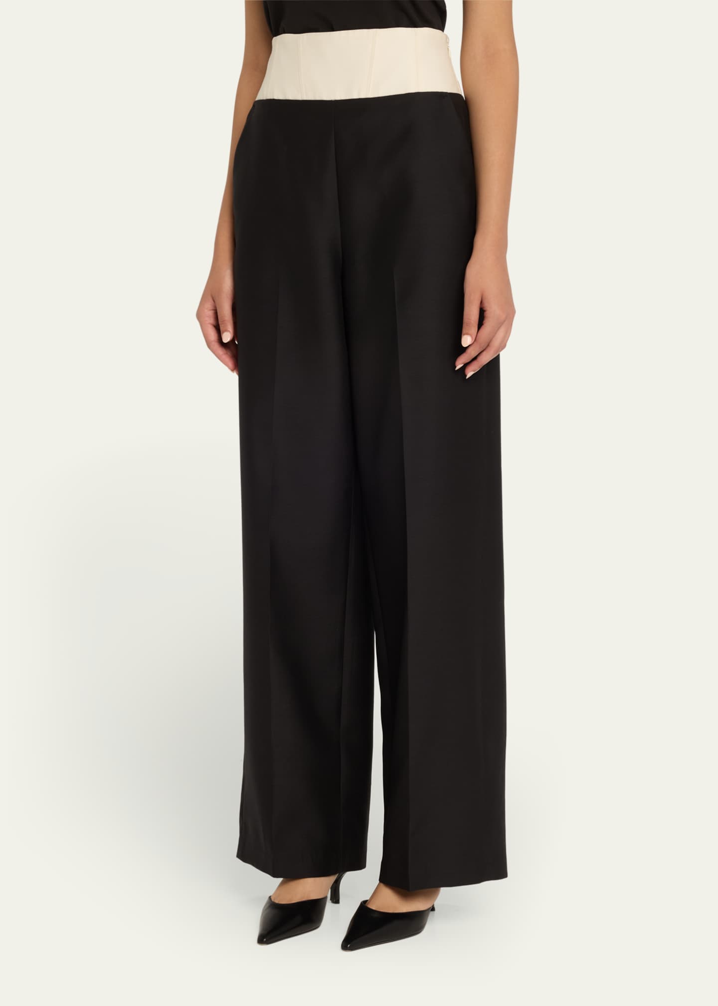 Heirlome Dakota Corset-Waist Straight-Leg Trousers Image 4 of 5