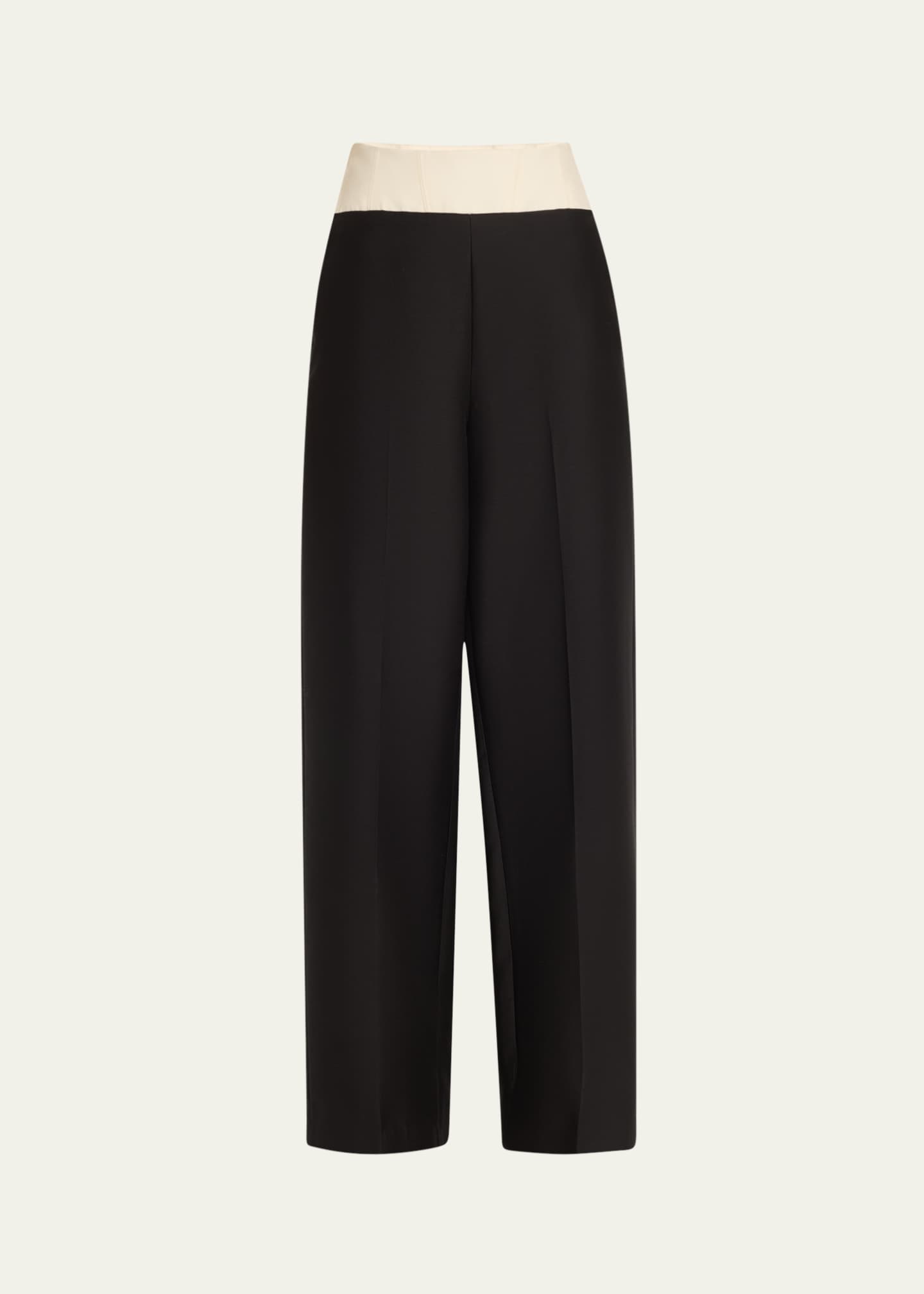 Heirlome Dakota Corset-Waist Straight-Leg Trousers Image 1 of 5