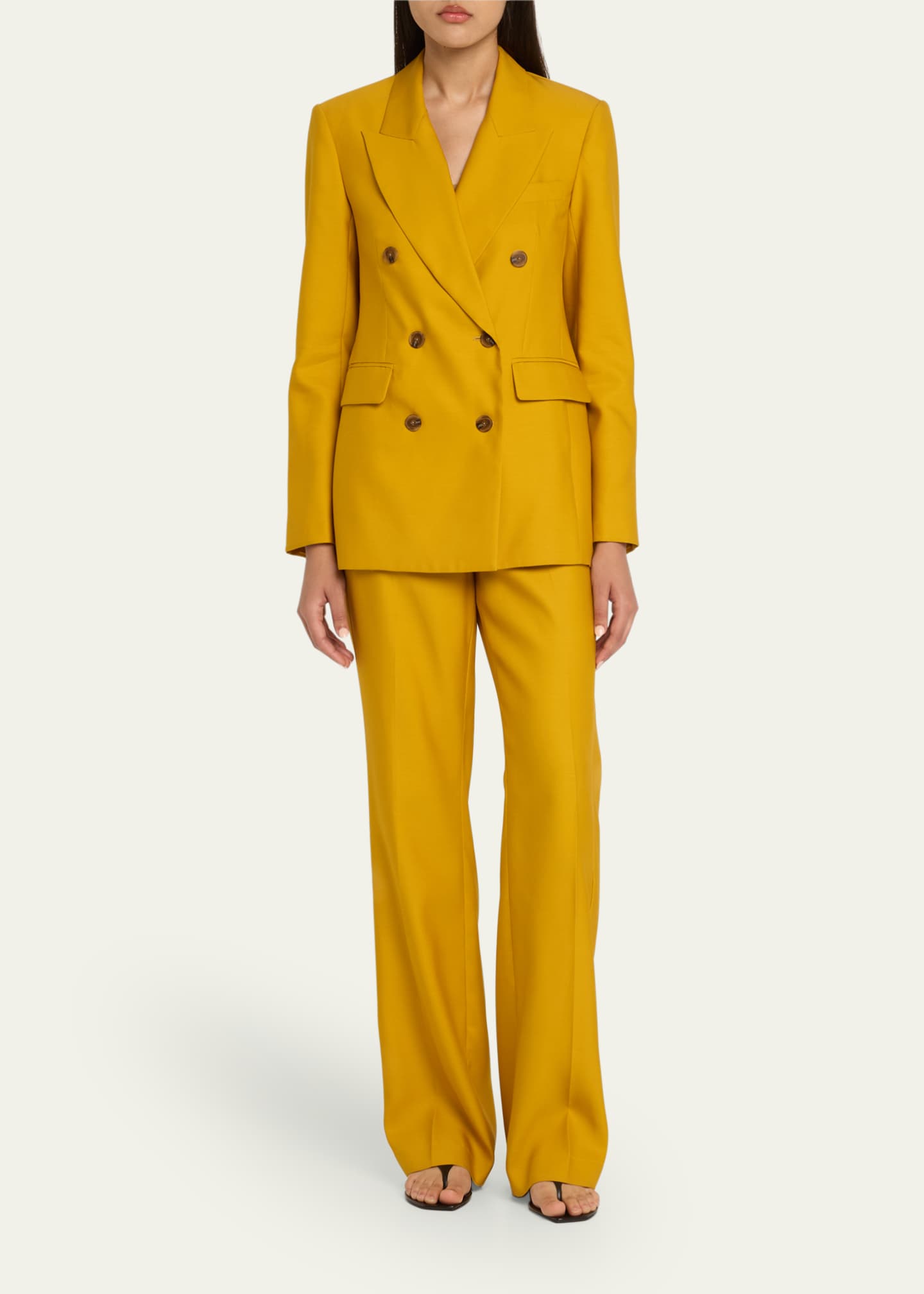 Heirlome Costanza Silk Straight-Leg Trousers Image 2 of 5