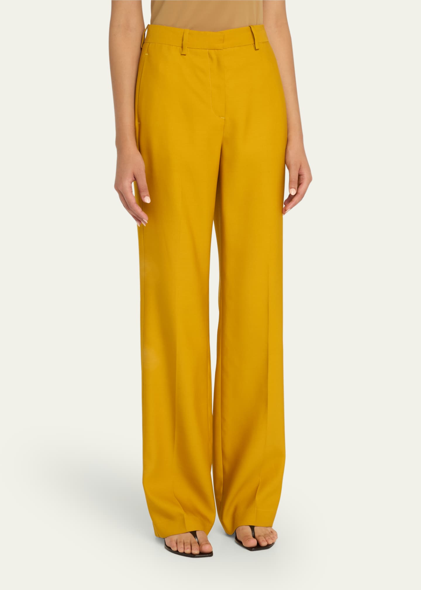 Heirlome Costanza Silk Straight-Leg Trousers Image 4 of 5