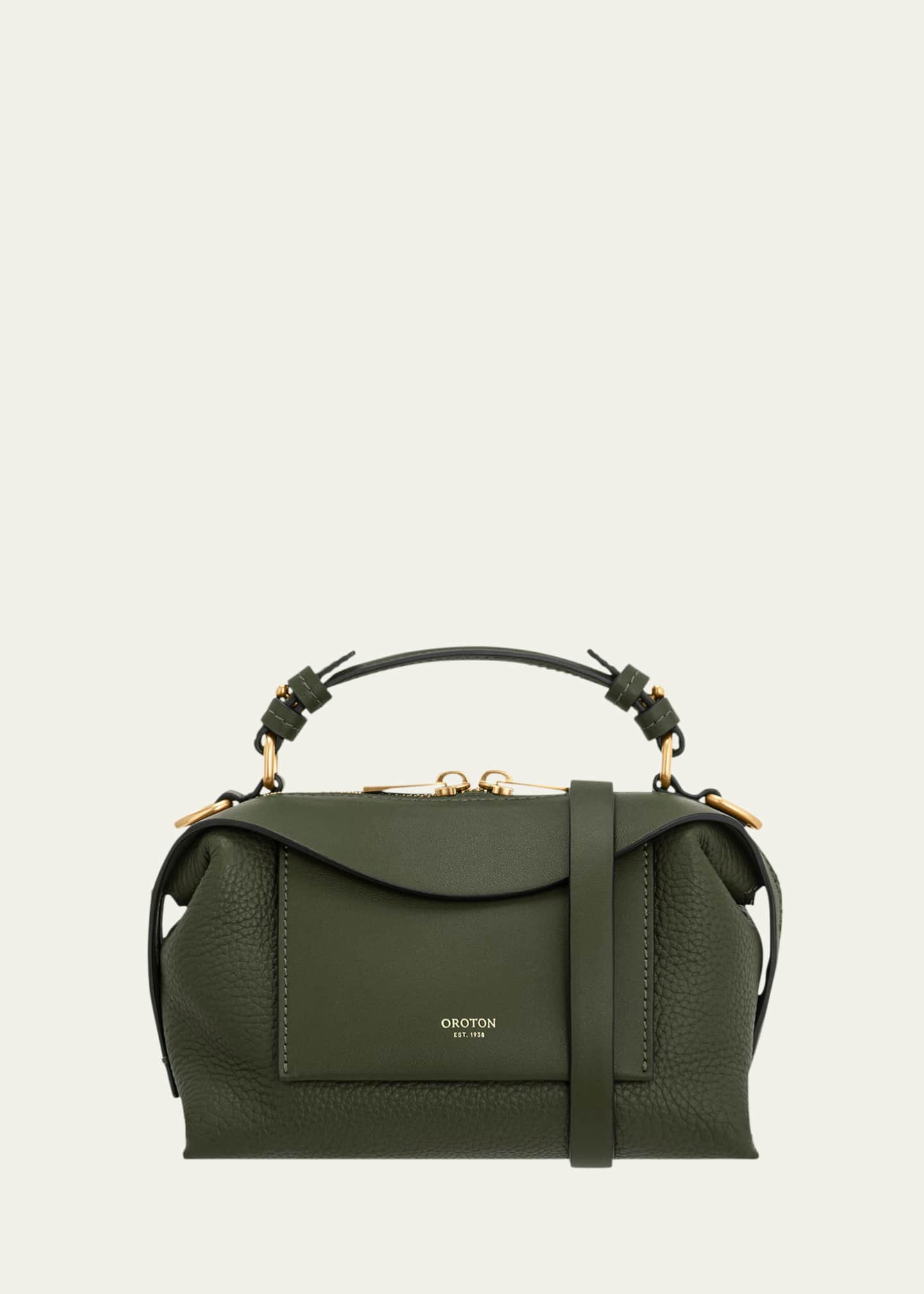 Oroton Mica Mini Bowler Leather Crossbody Bag Image 1 of 5