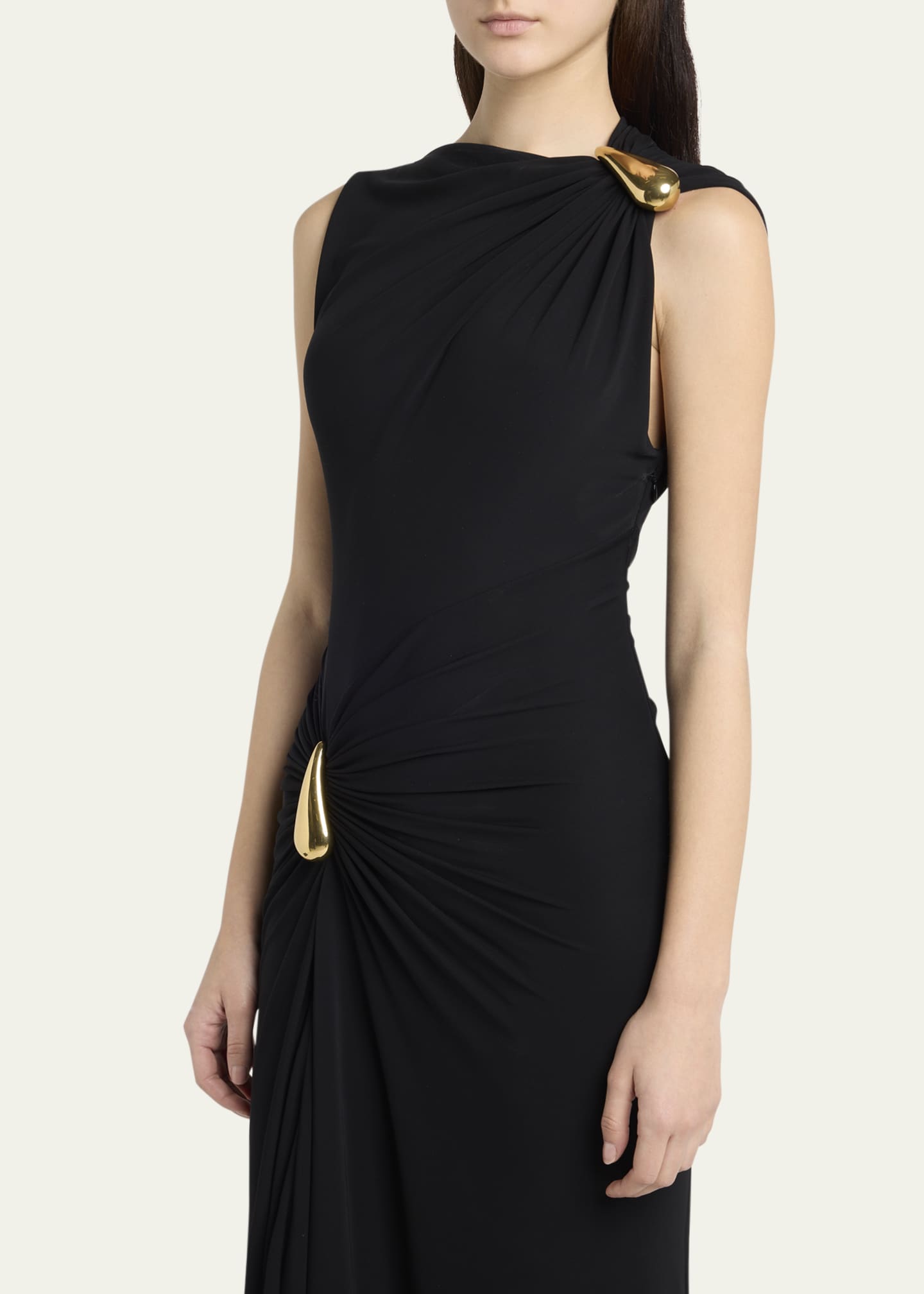★関税込み★ BOTTEGA VENETA Drappe Dresses Bottega Veneta | Buckle Drape Dress | Maxi Dresses | Cruise