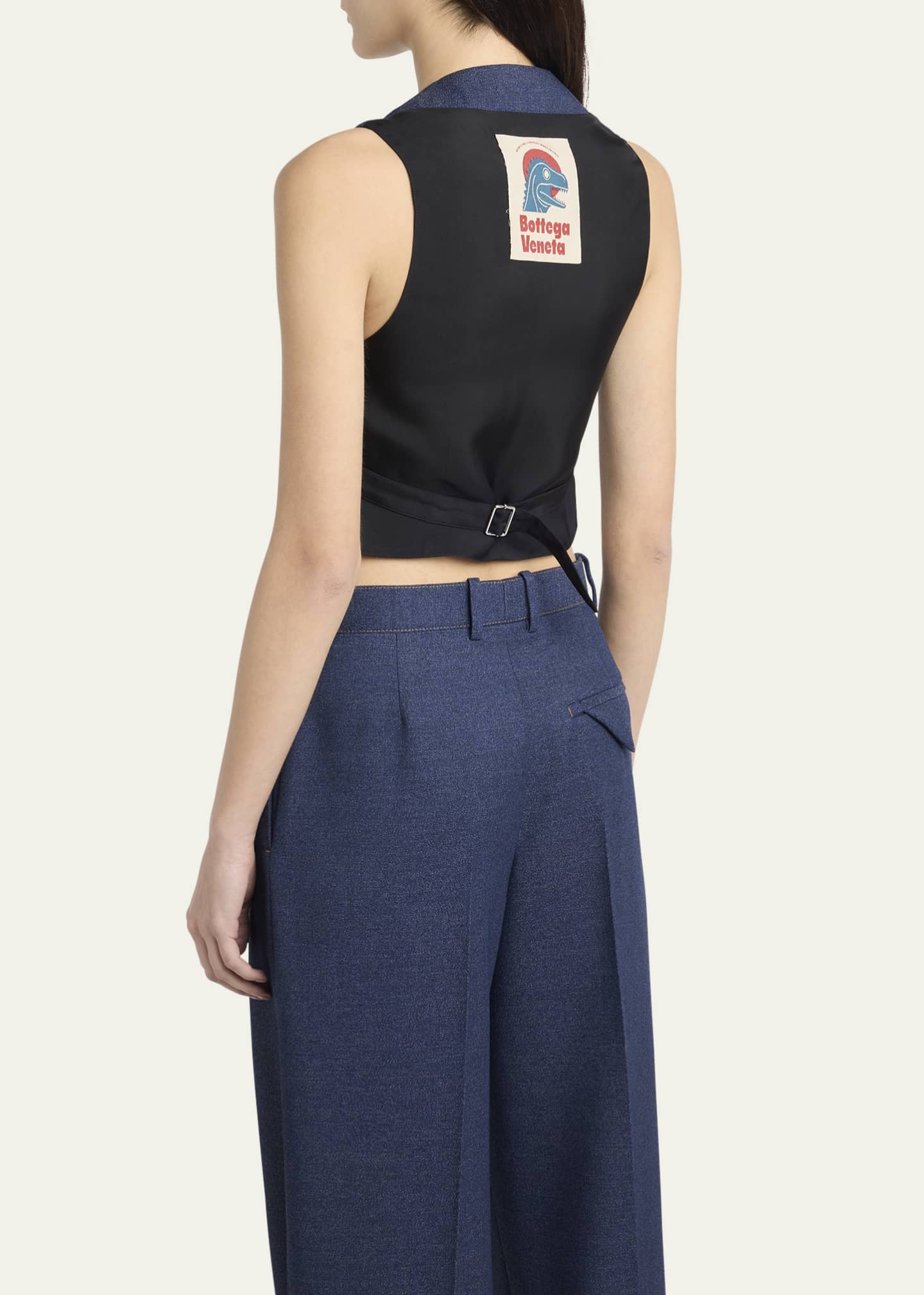 Bottega Veneta Melange Wool Drill Vest Image 3 of 5