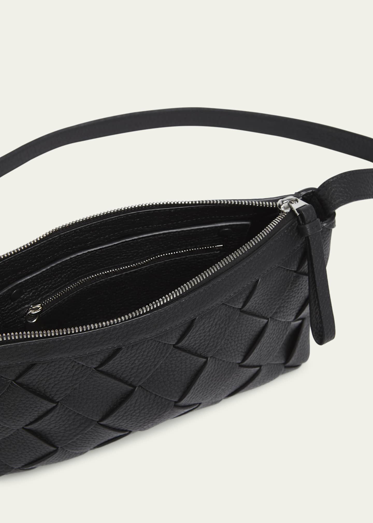 Bottega Veneta Men's Diago Zip Intreccio Taurillon Messenger Bag Image 4 of 6