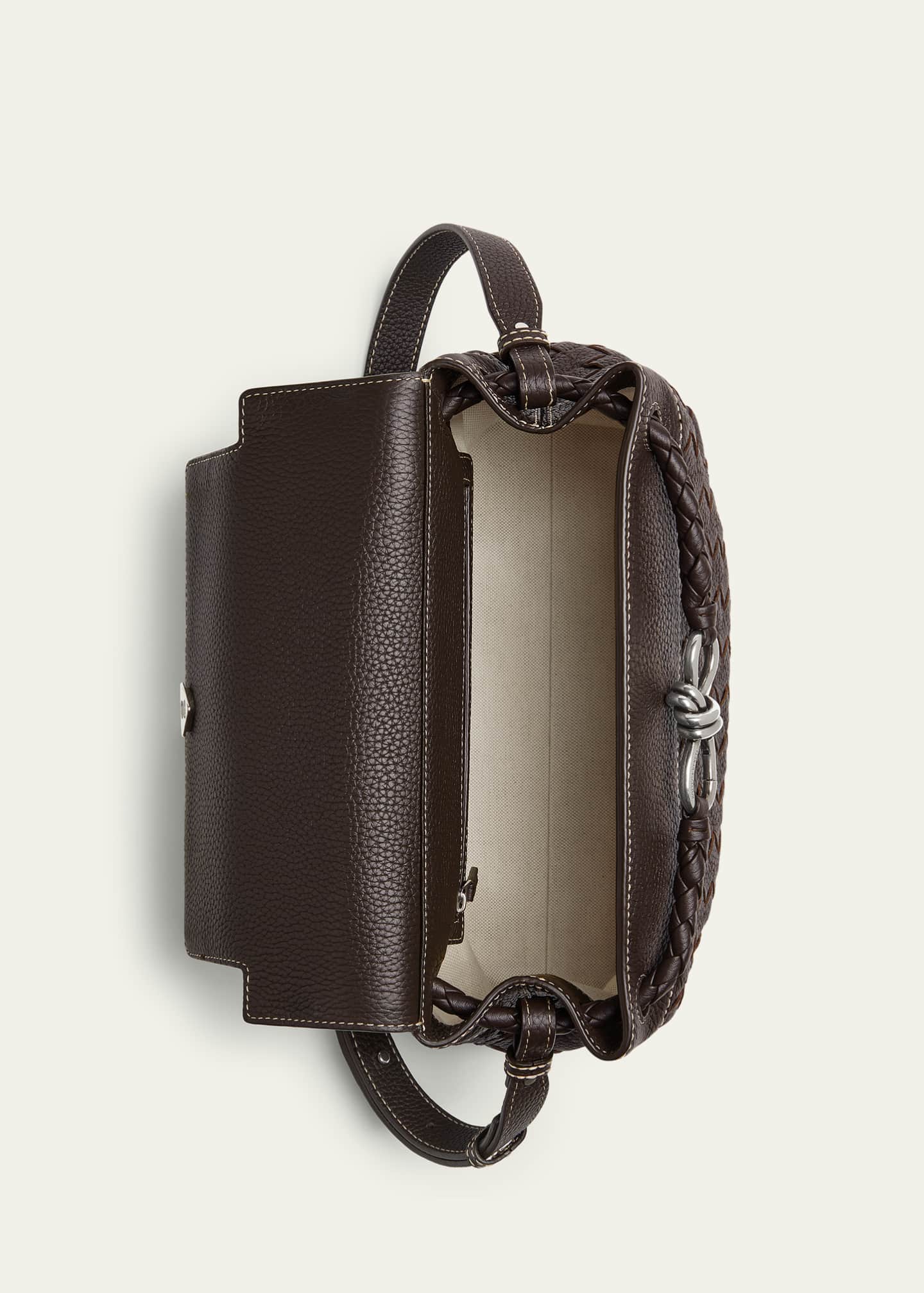 Bottega Veneta Small Andiamo Intrecciato Leather Messenger Bag Image 4 of 4
