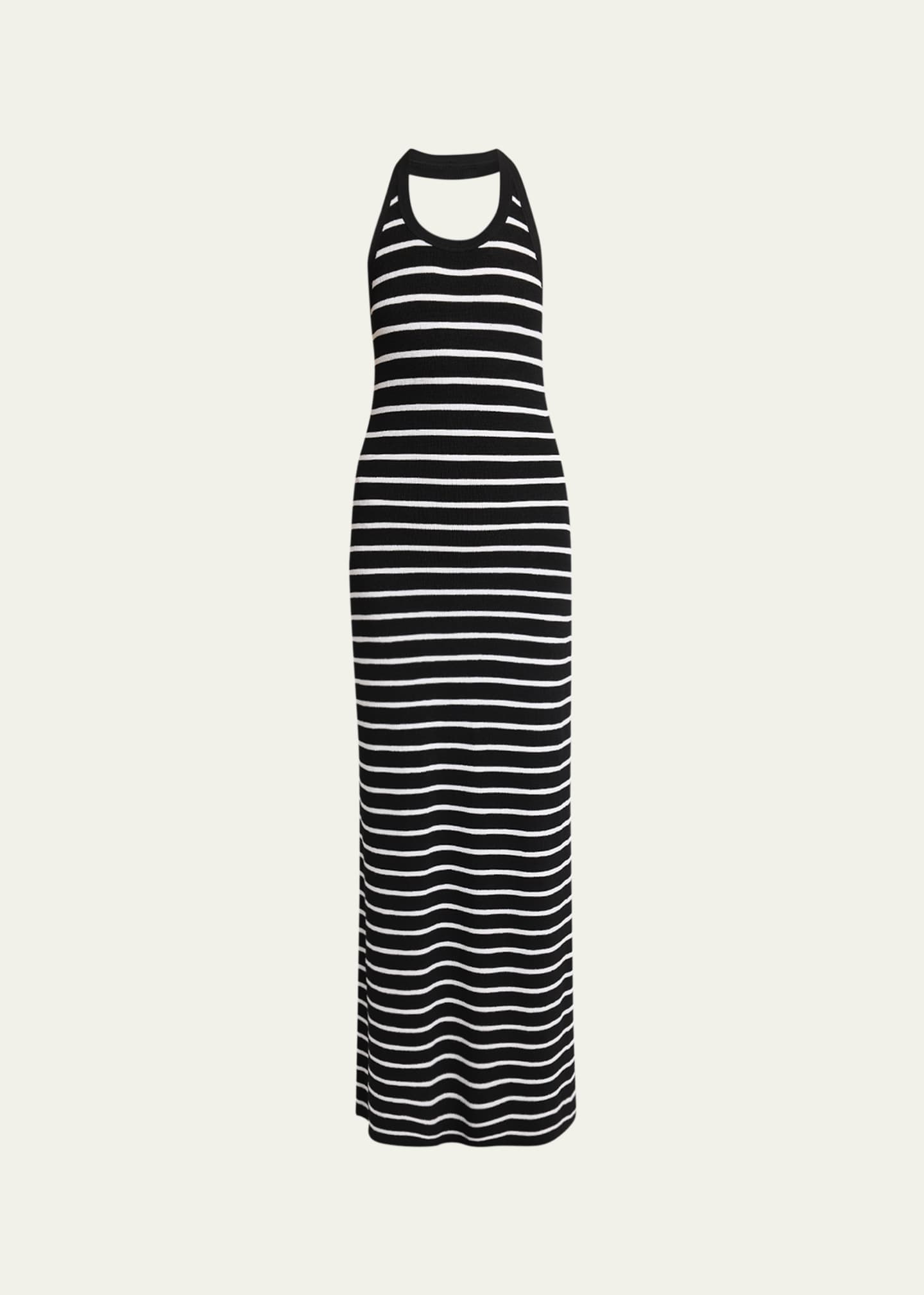 Proenza Schouler Meryl Striped Maxi Dress - Black Multi