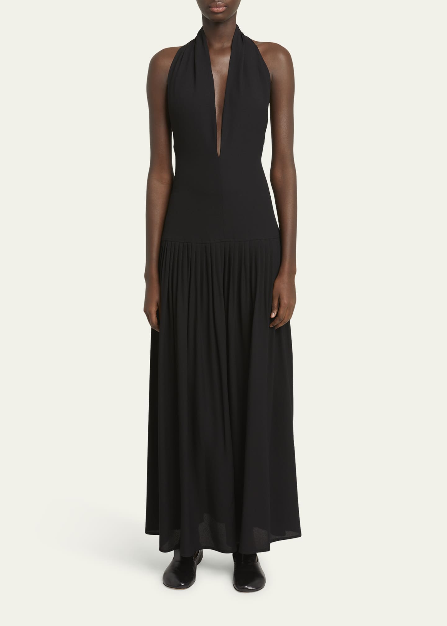 Tala Halter Viscose Georgette Dress