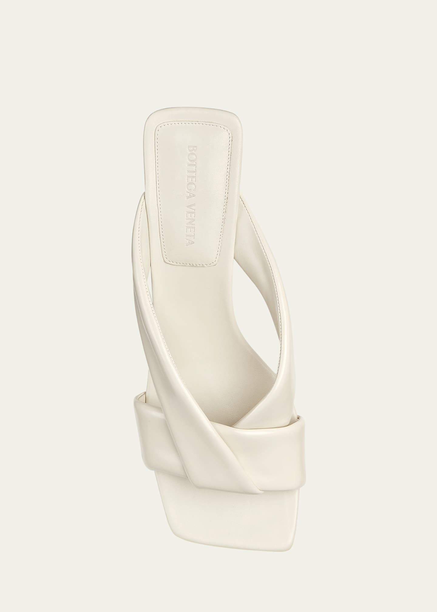 Bottega Veneta Riva Micro Woven Nappa Leather Kitten-Heel Sandals Image 3 of 3