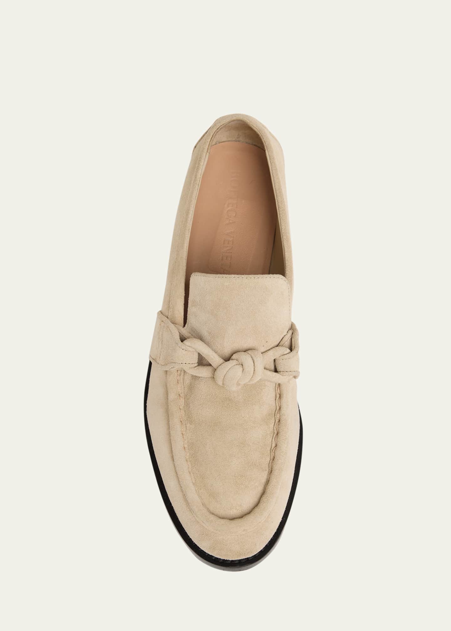 Bottega Veneta Astaire Knot Soft Suede Loafers Image 6 of 6