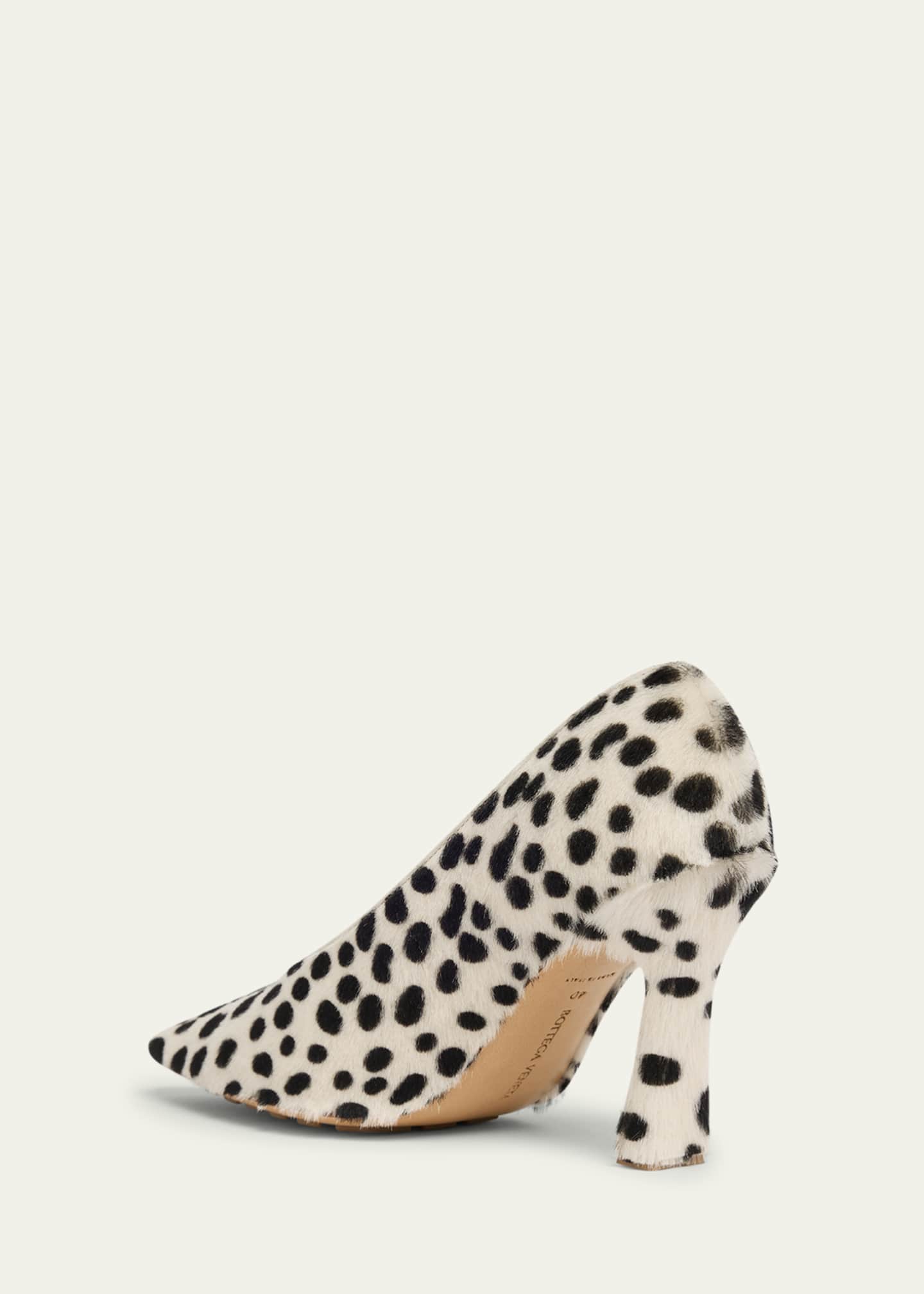 Bottega Veneta Sofia Jaguar-Print Lamb Hair Stiletto Pumps Image 4 of 6