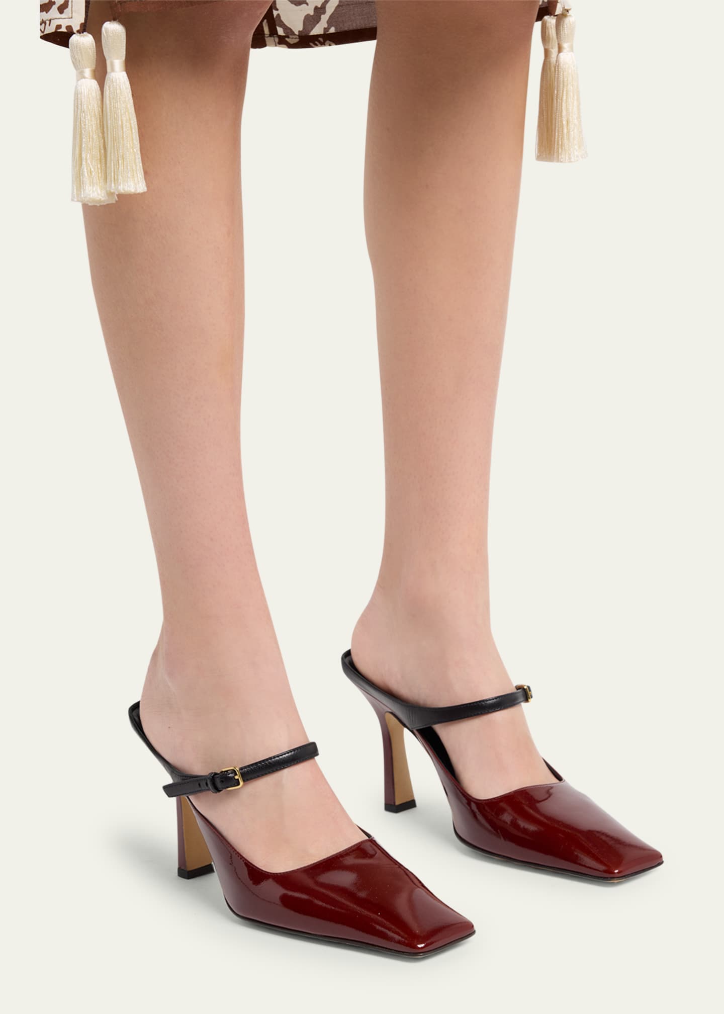 Bottega Veneta Patent Leather Mary Jane Pumps Image 2 of 6