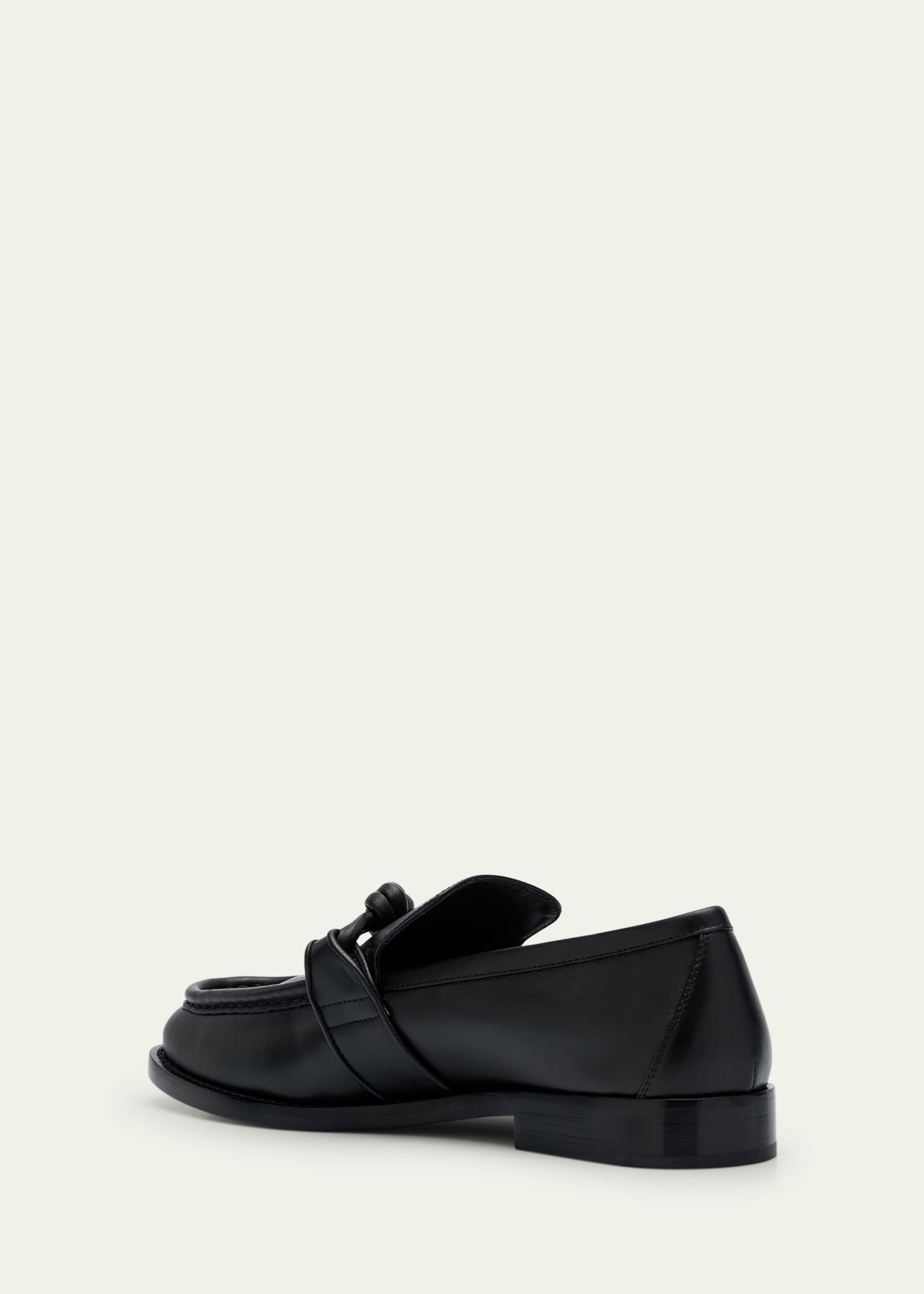 Bottega Veneta Astaire Metal Knot Leather Loafers Image 4 of 6
