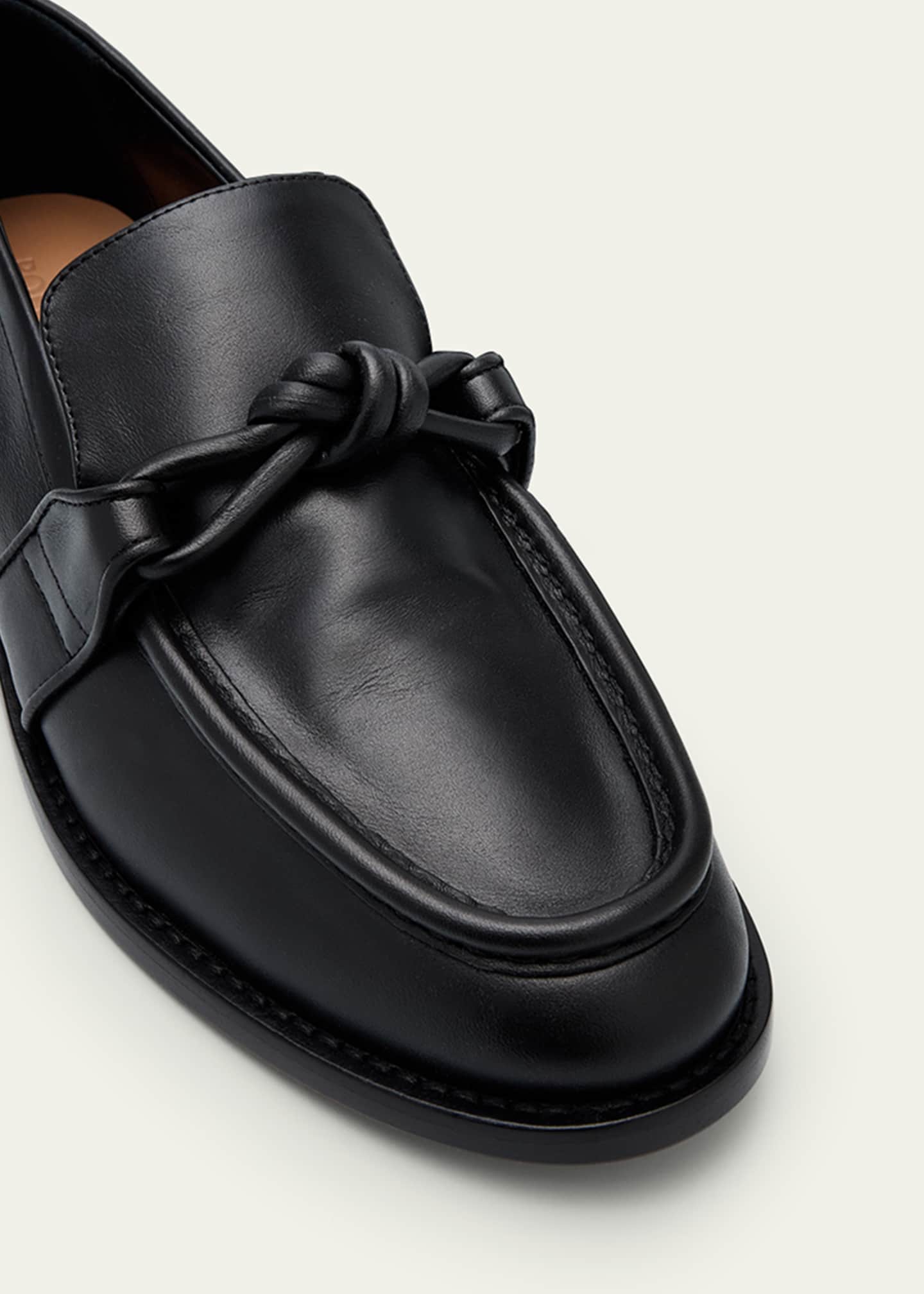 Bottega Veneta Astaire Metal Knot Leather Loafers Image 5 of 6