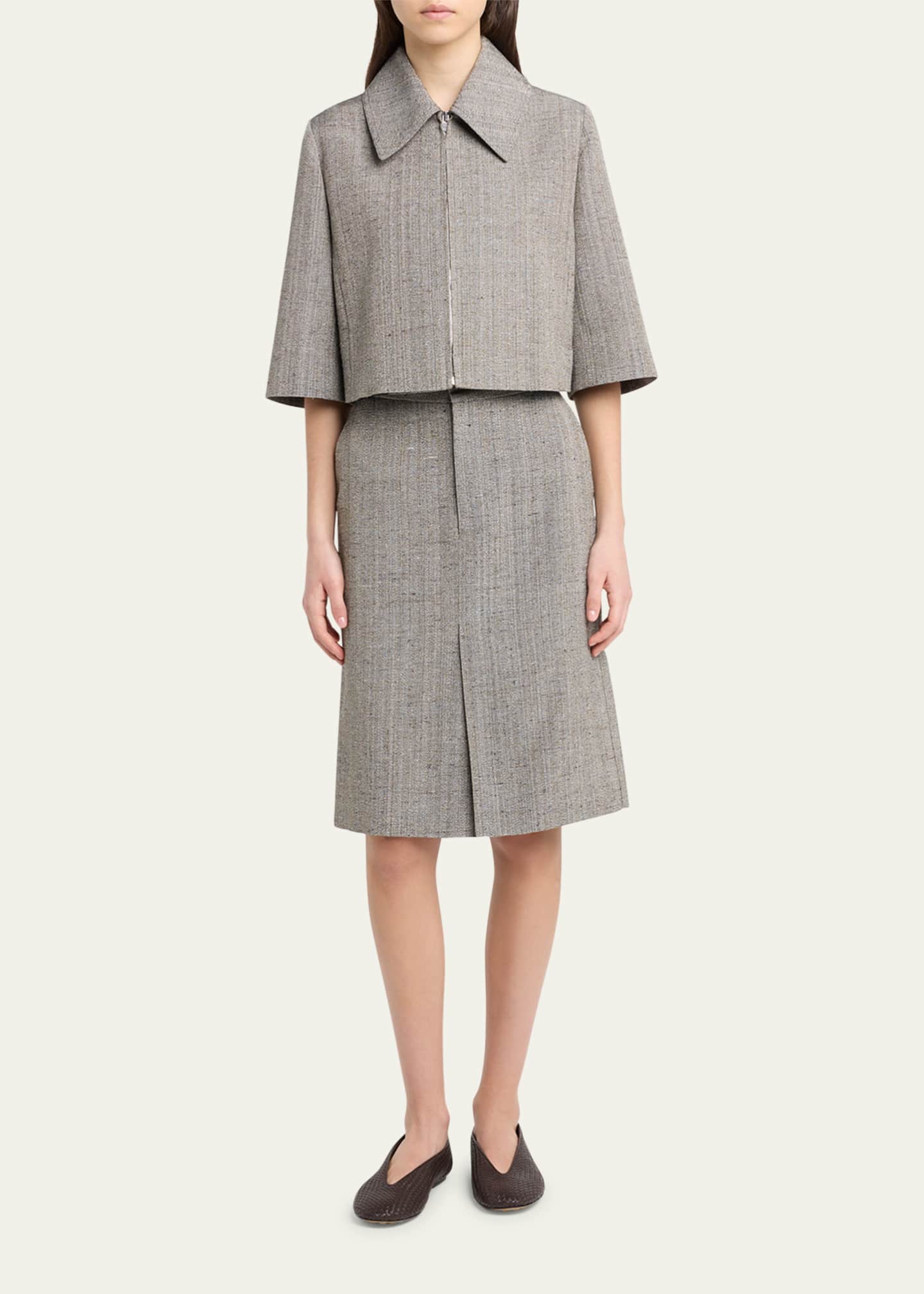 Bottega Veneta Micro Woven Nappa Leather Ballerina Flats Image 3 of 6