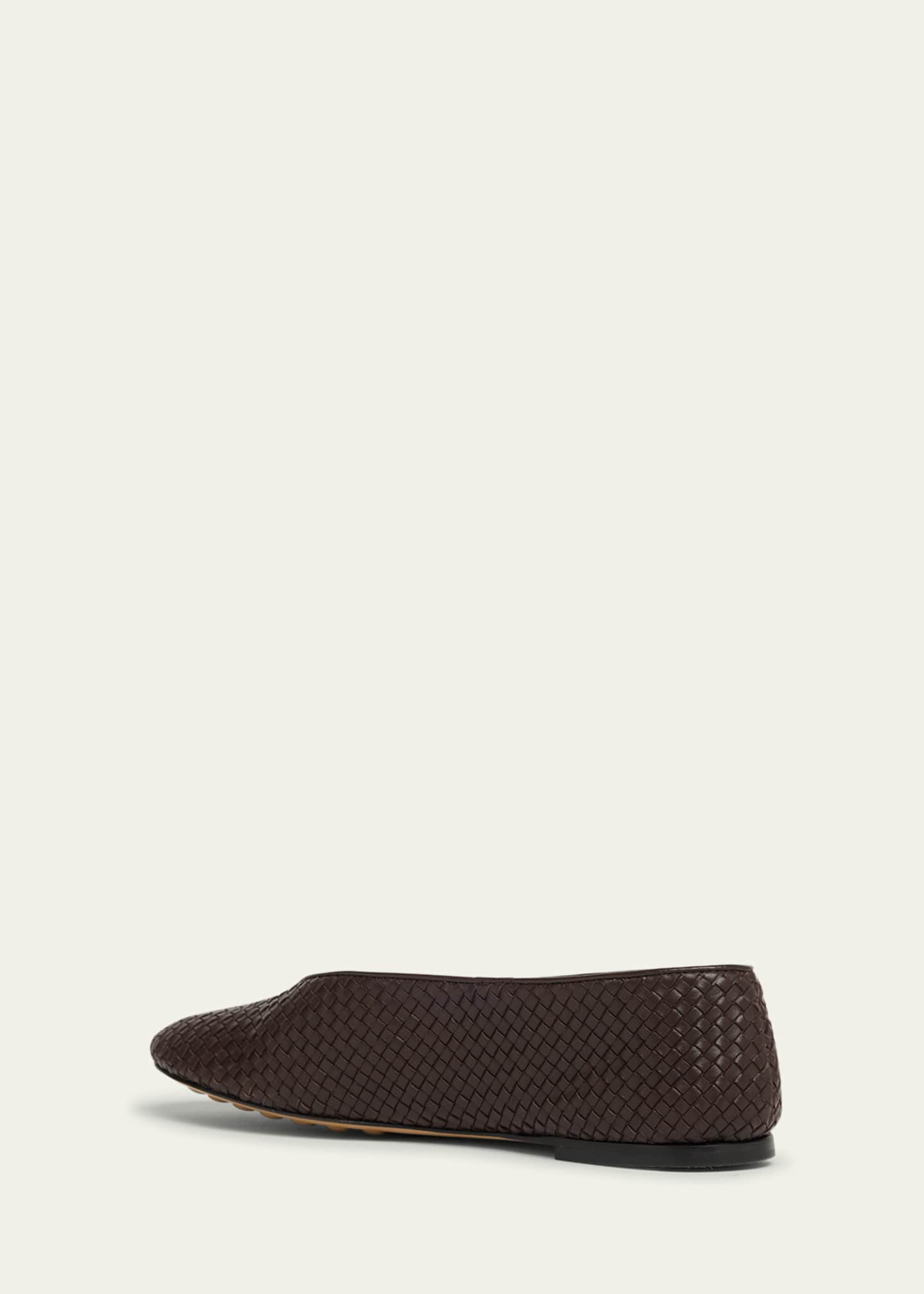 Bottega Veneta Micro Woven Nappa Leather Ballerina Flats Image 4 of 6