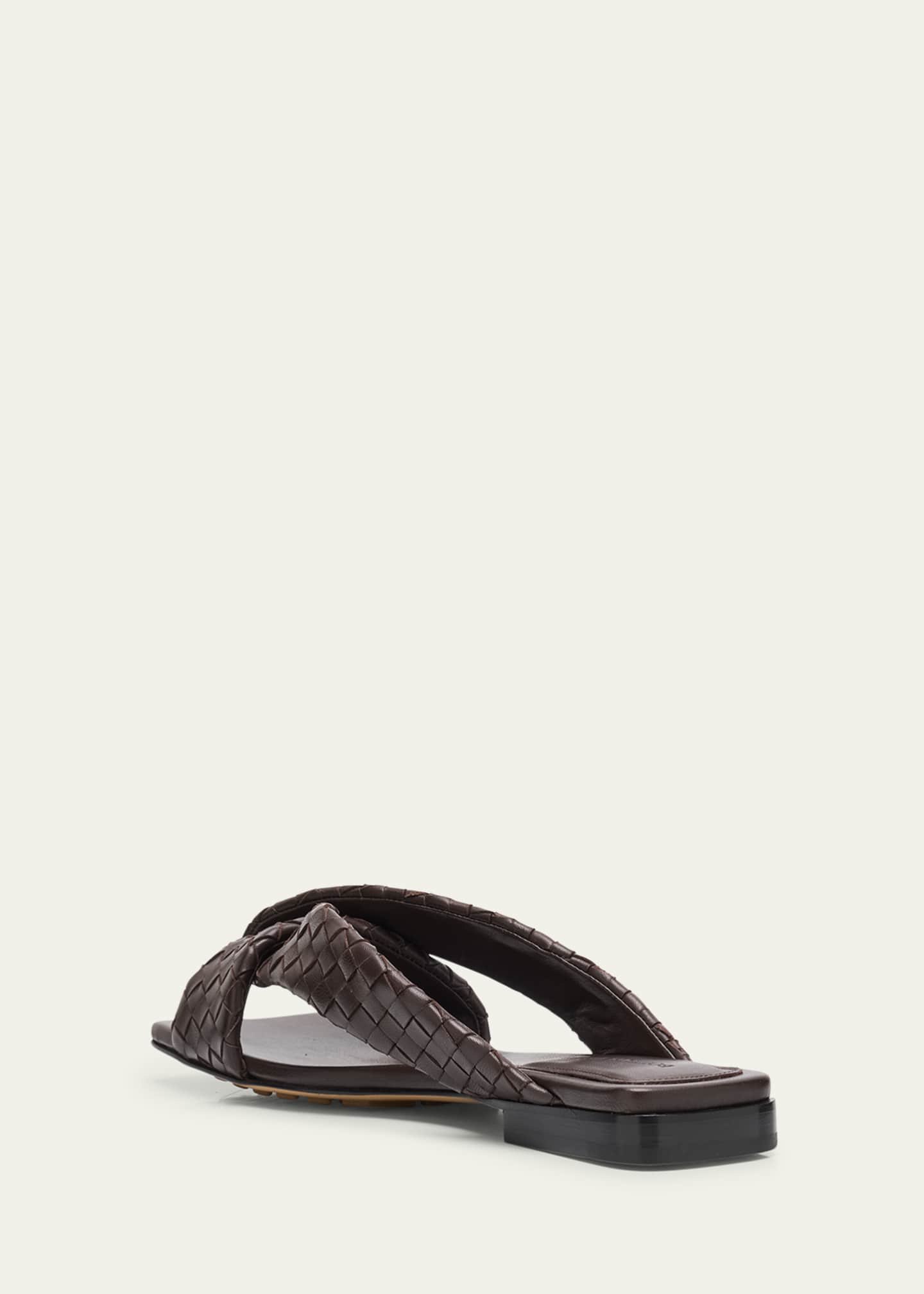Bottega Veneta Riva Intrecciato Flat Mule Sandals Image 4 of 6