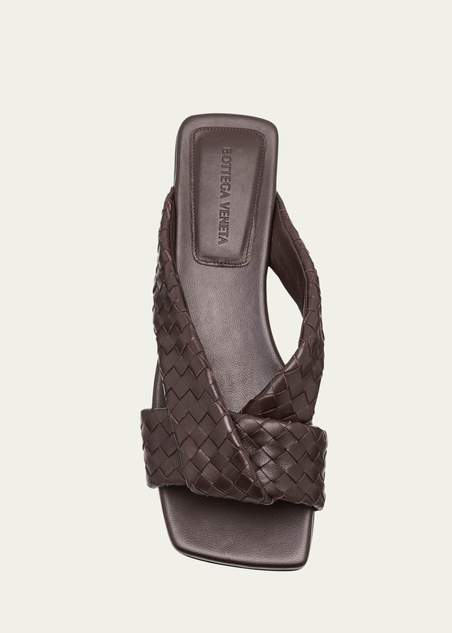 Bottega Veneta Riva Intrecciato Flat Mule Sandals - Bergdorf