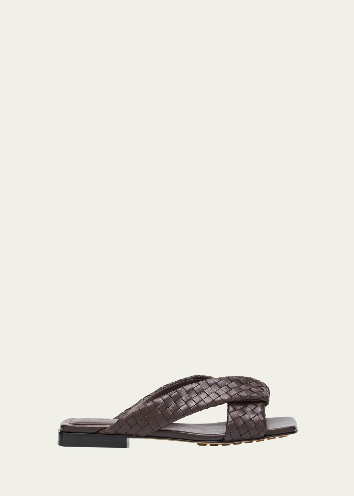 【関税＆送料込み】Bottega Veneta Riva Flat Mule Sandals Bottega Veneta® Women's Riva Flat Mule in Barolo. Shop